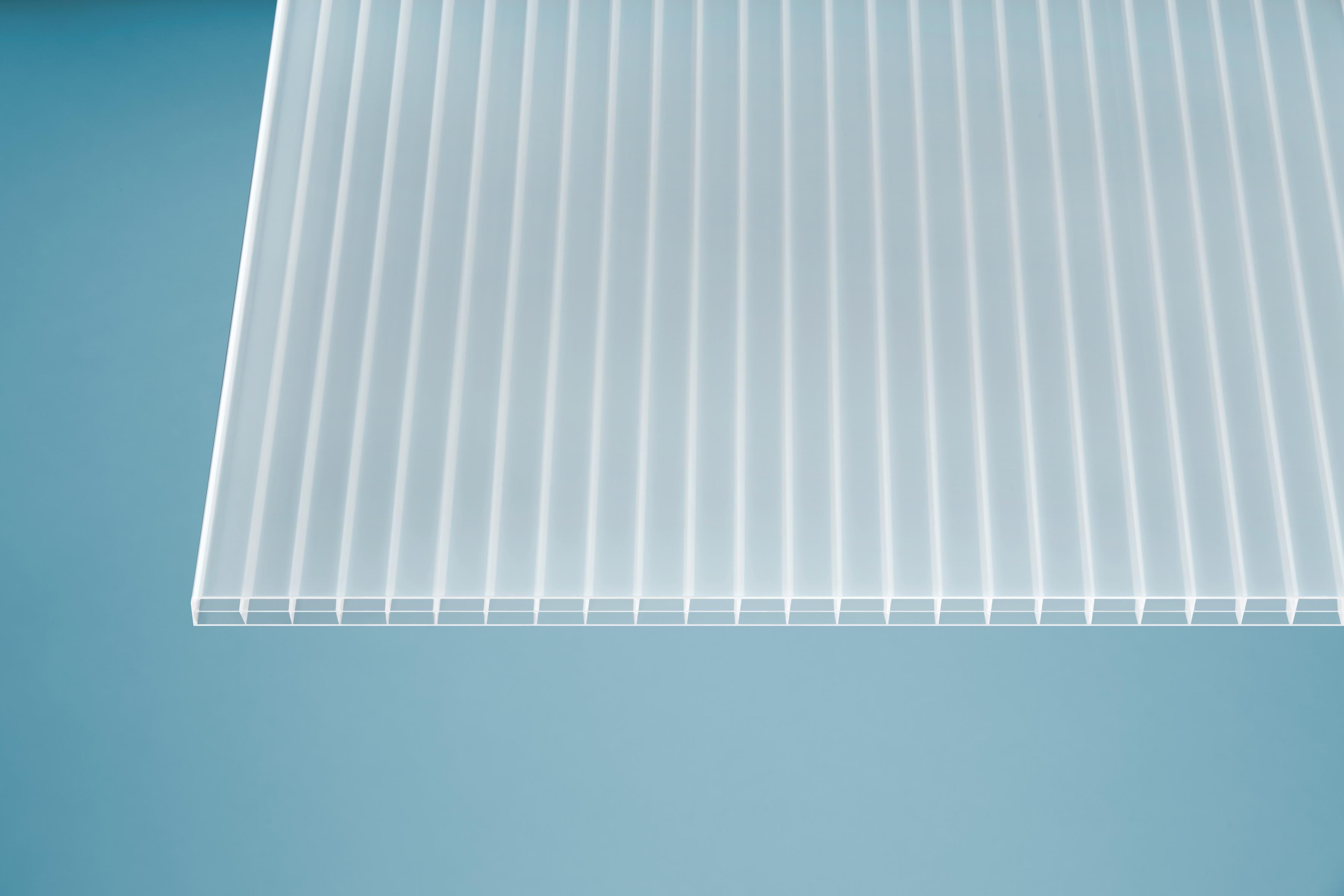 Doppelstegplatte Polycarbonat opal-weiß 16x1200 mm