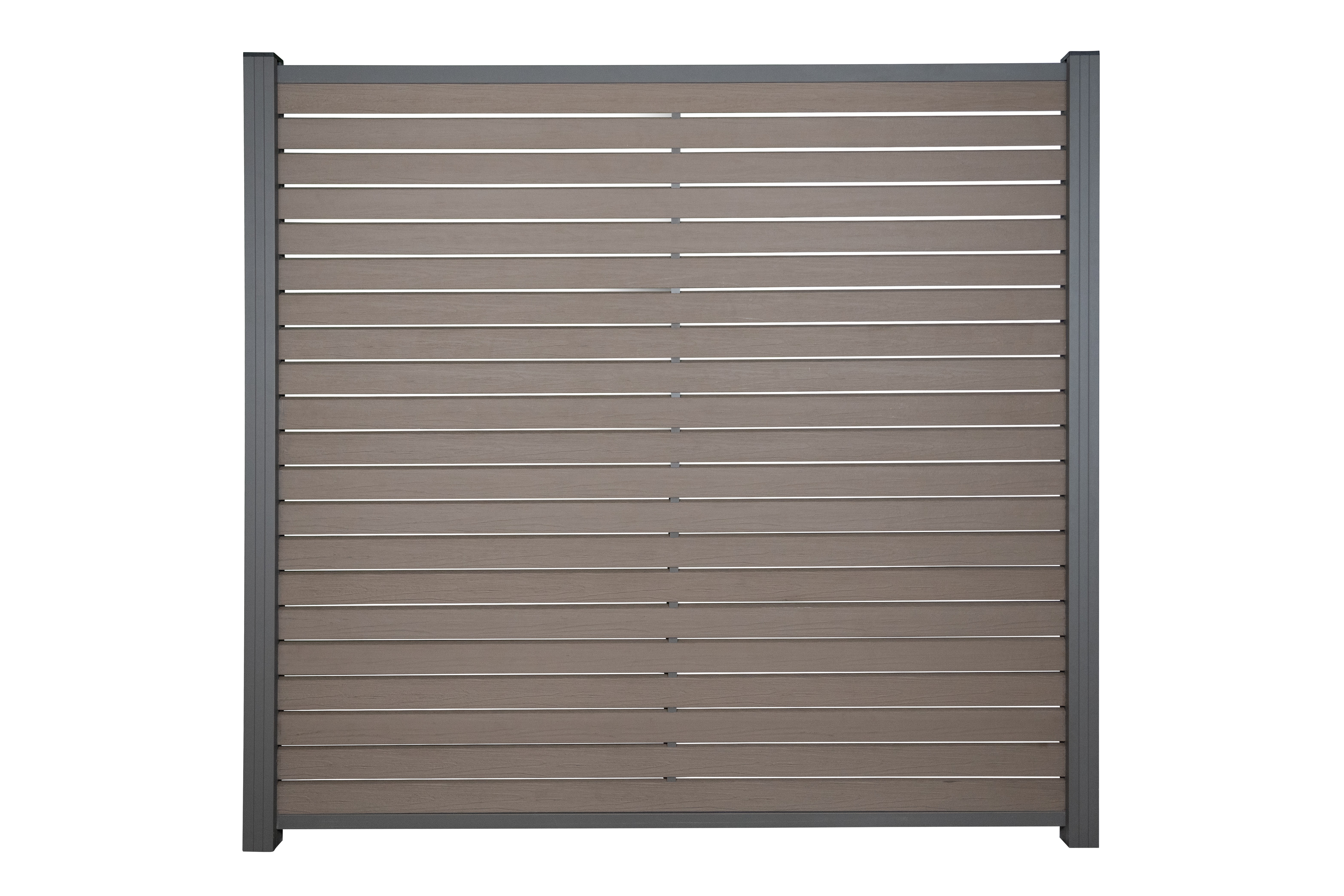 Steckzaun Honolulu I Füllung braun - inklusive Start-und Abschlussleiste anthrazit