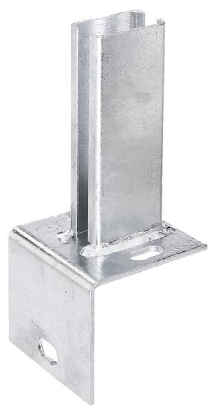 Pfostenträger L-Randsteinplatte 94x100 mm für Zaunpfosten 60x40 mm feuerverzinkt