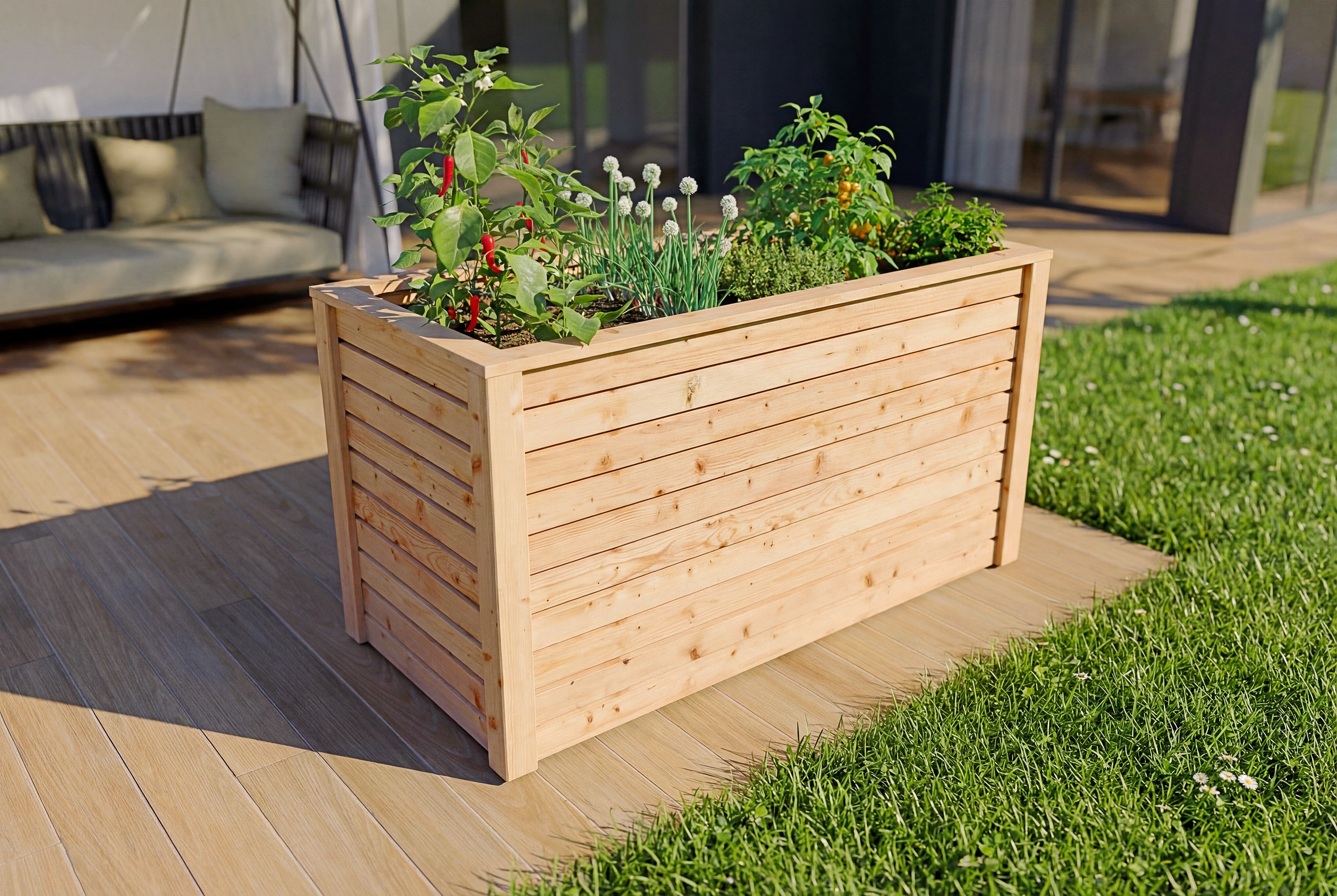 Hochbeet 150x70x80 cm Lärche