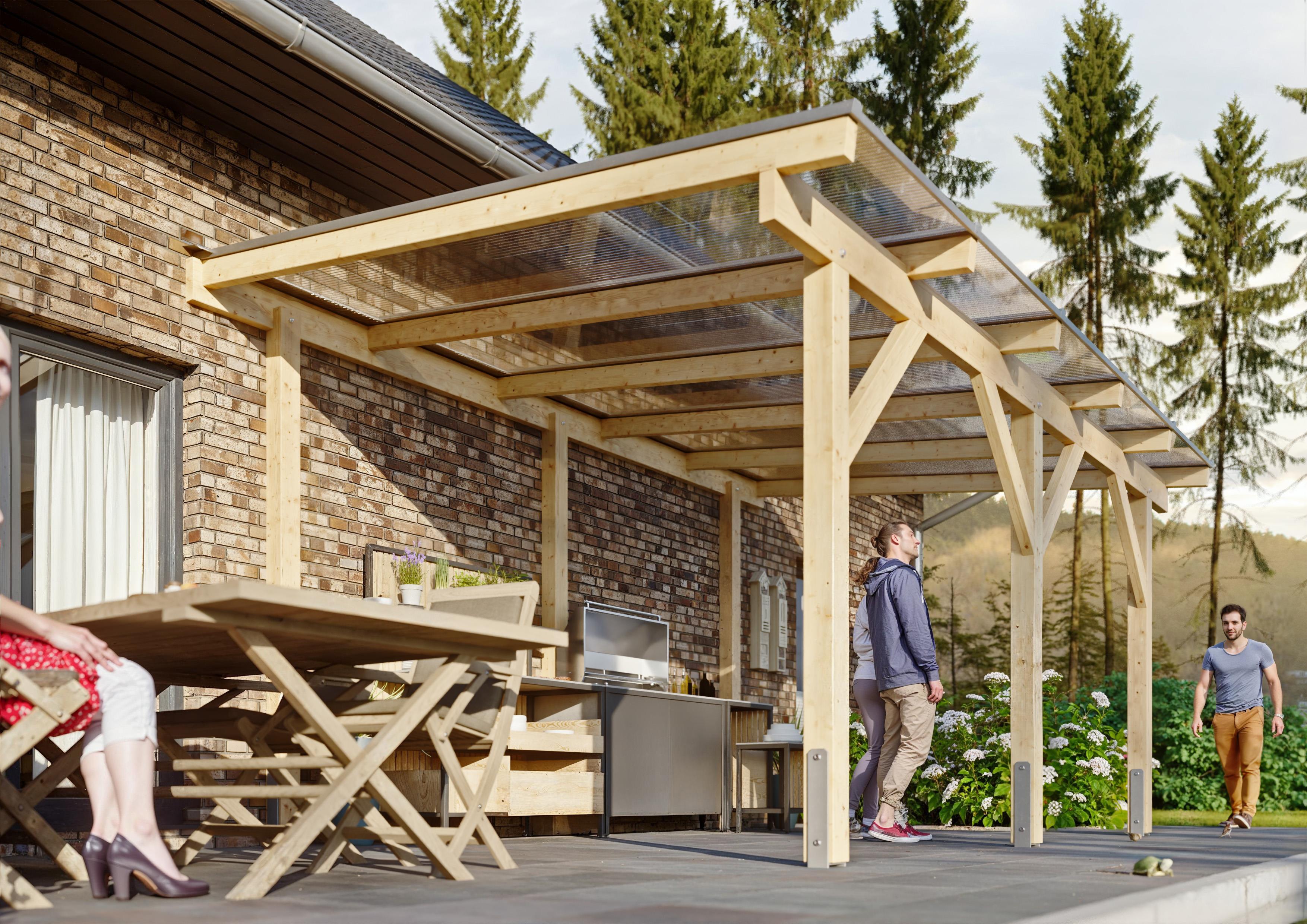 Terrassendach Idaho III 510x350 m - inklusiv widerstandsfähigem Polycarbonat klar