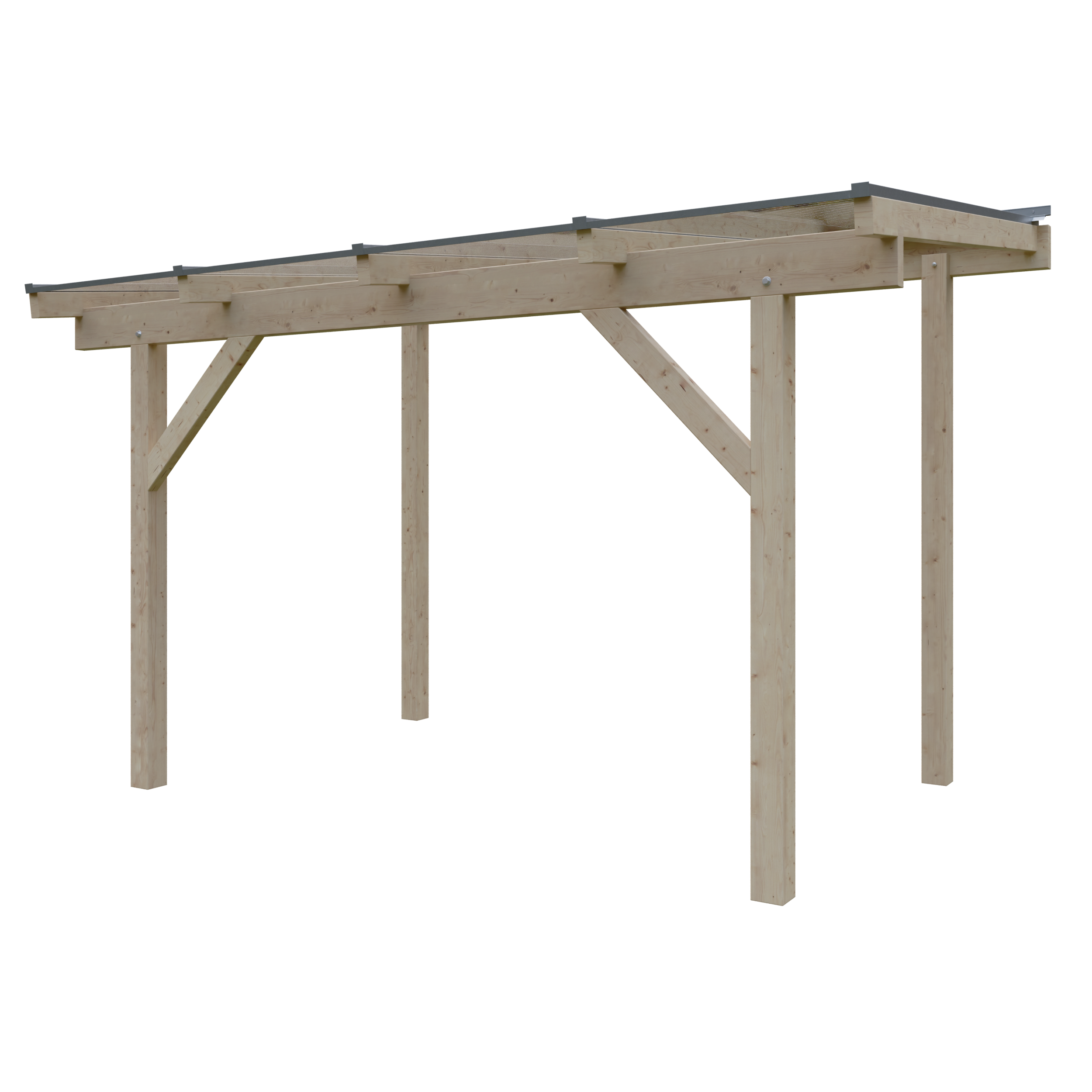 Terrassendach Denver I 4,09x2,50 m - inklusiv hochwertigem Acryl climablue
