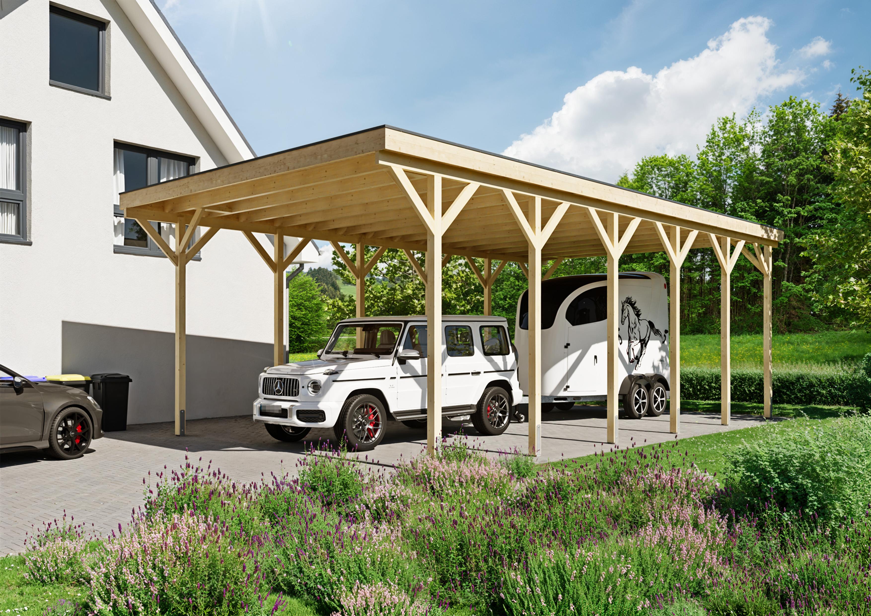 Wohnmobil-Carport Oakland IV 6,00x11,00 m - inklusive langlebigem EPDM-Dach