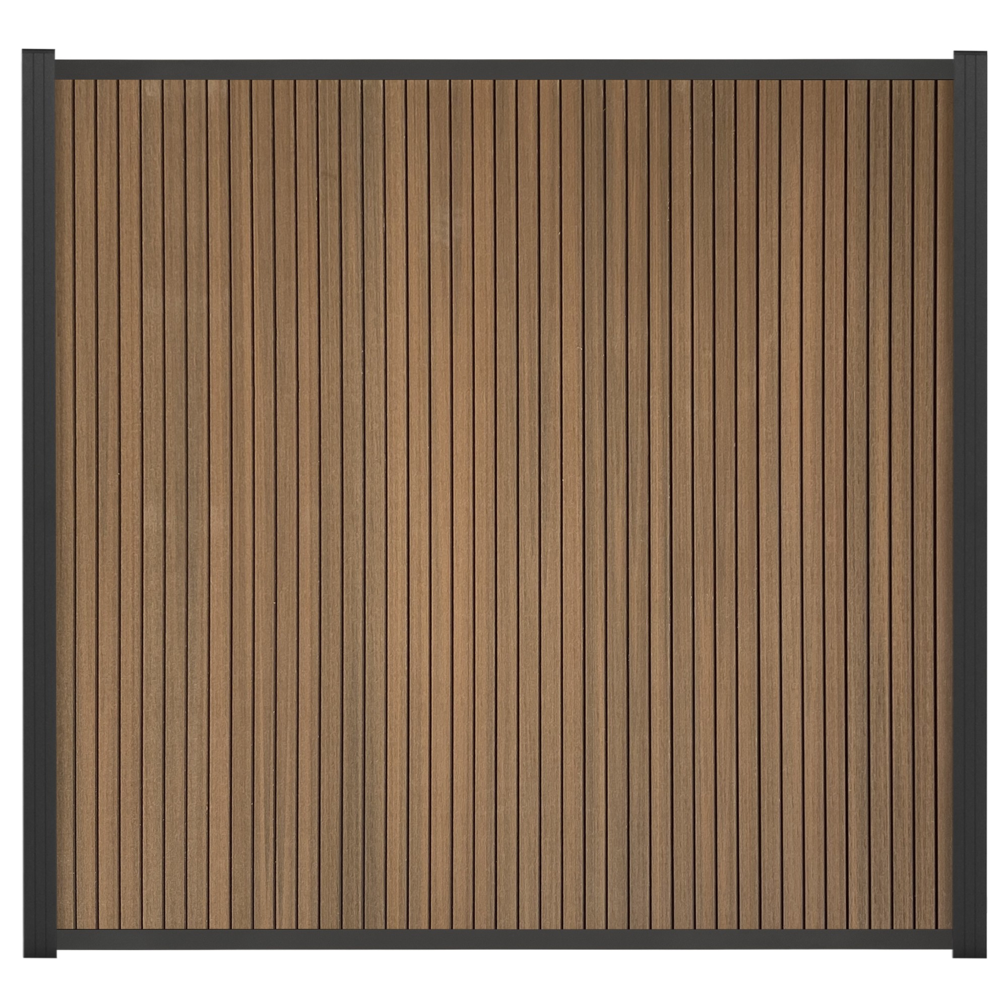 Steckzaun Füllung Santa Ana III braun Vertikal - inklusive Abdeckleiste in anthrazit