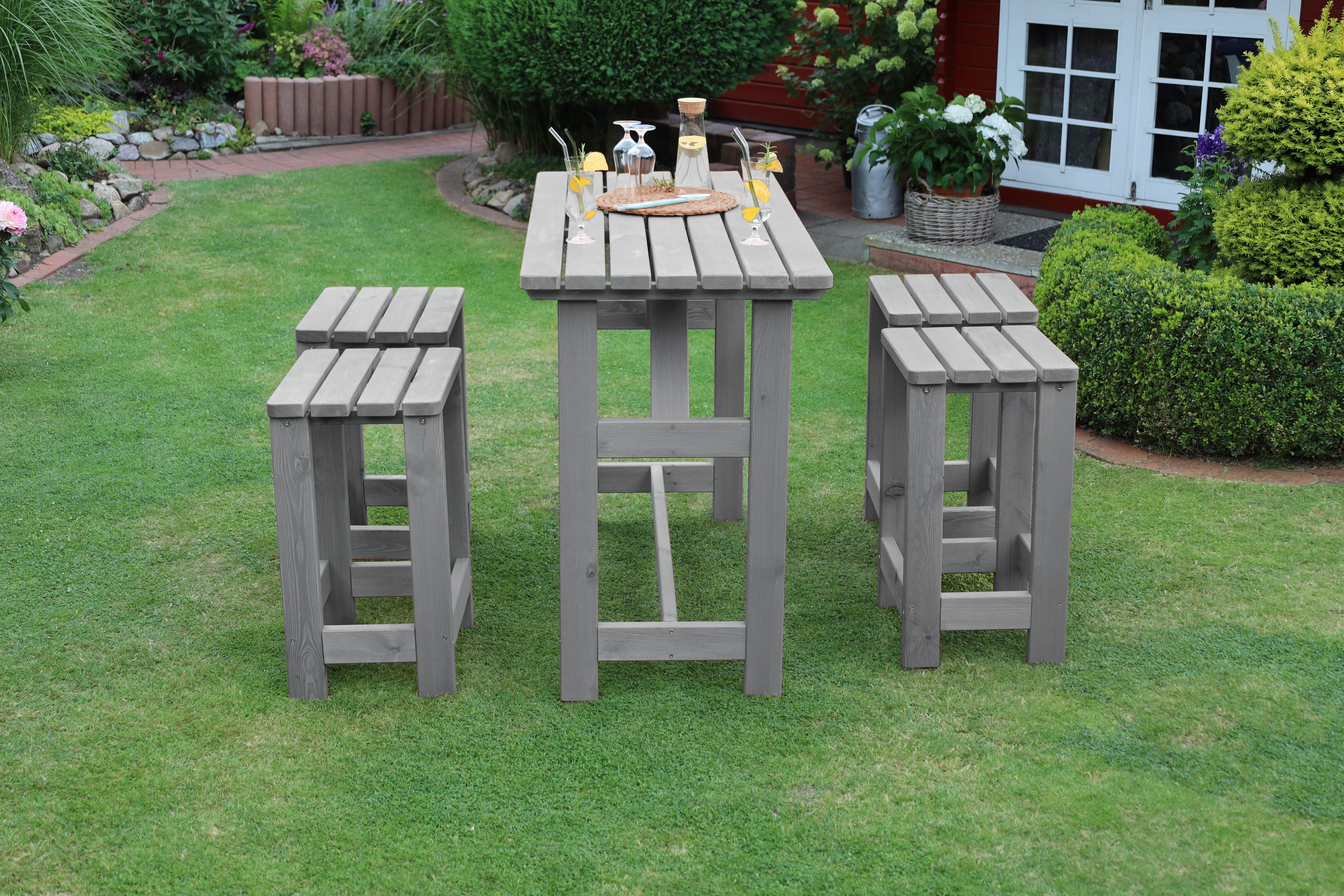 Gartenlounge Summer Kiefer grau
