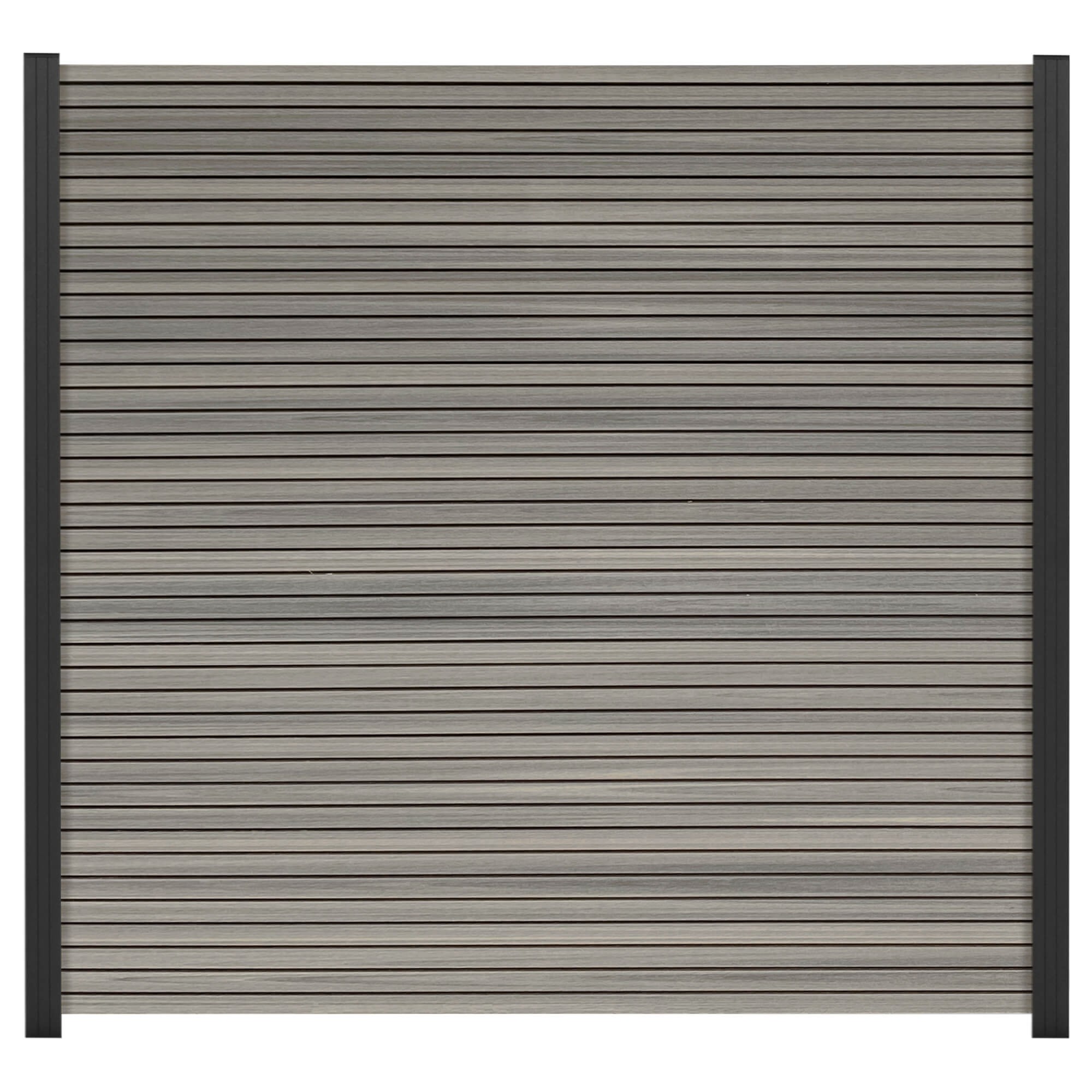 Steckzaun Füllung Santa Ana II grau Horizontal - inklusive Abdeckprofil