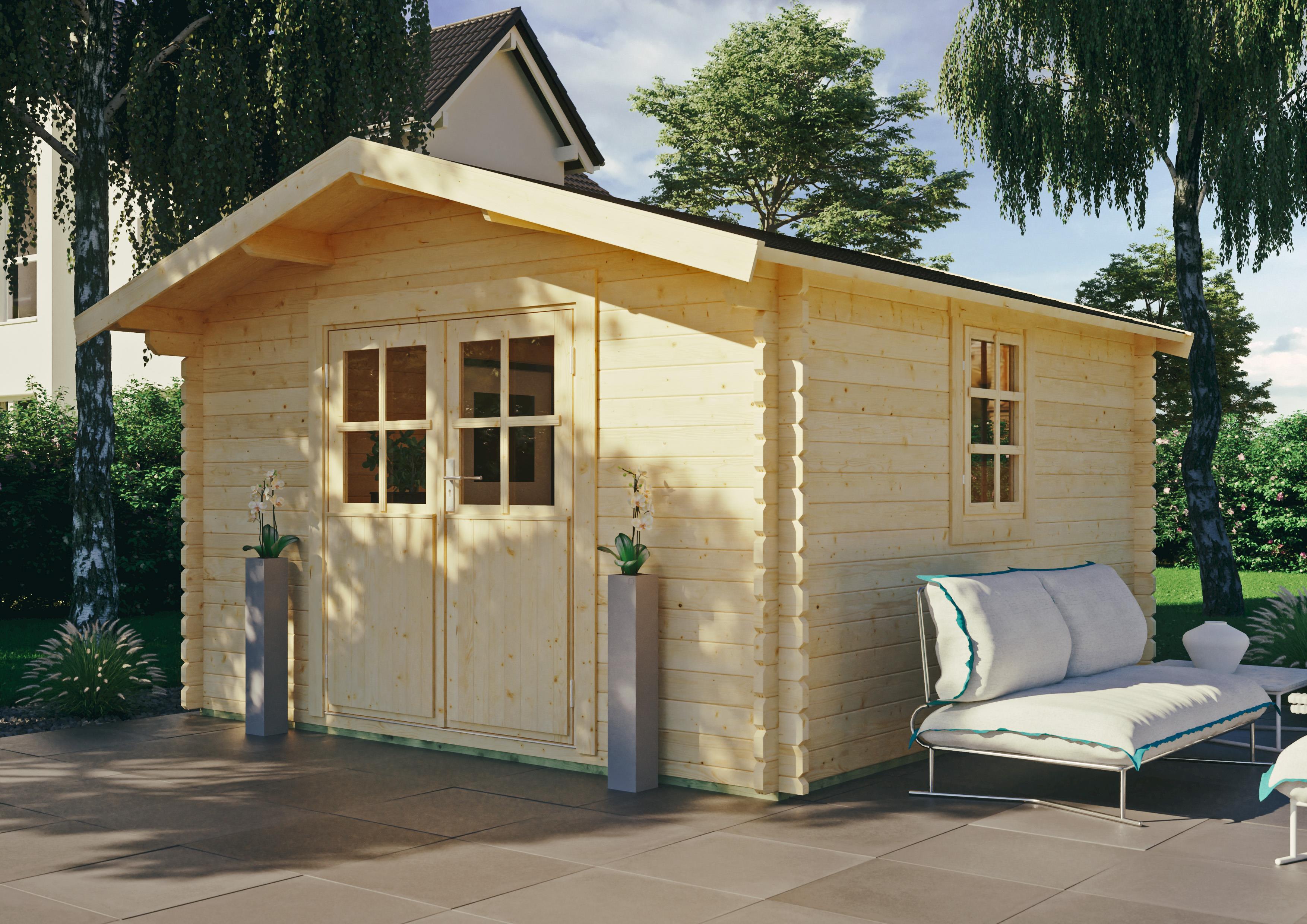 Gartenhaus Springfield III 3,40x3,40 m - inklusive langlebigem EPDM-Dach