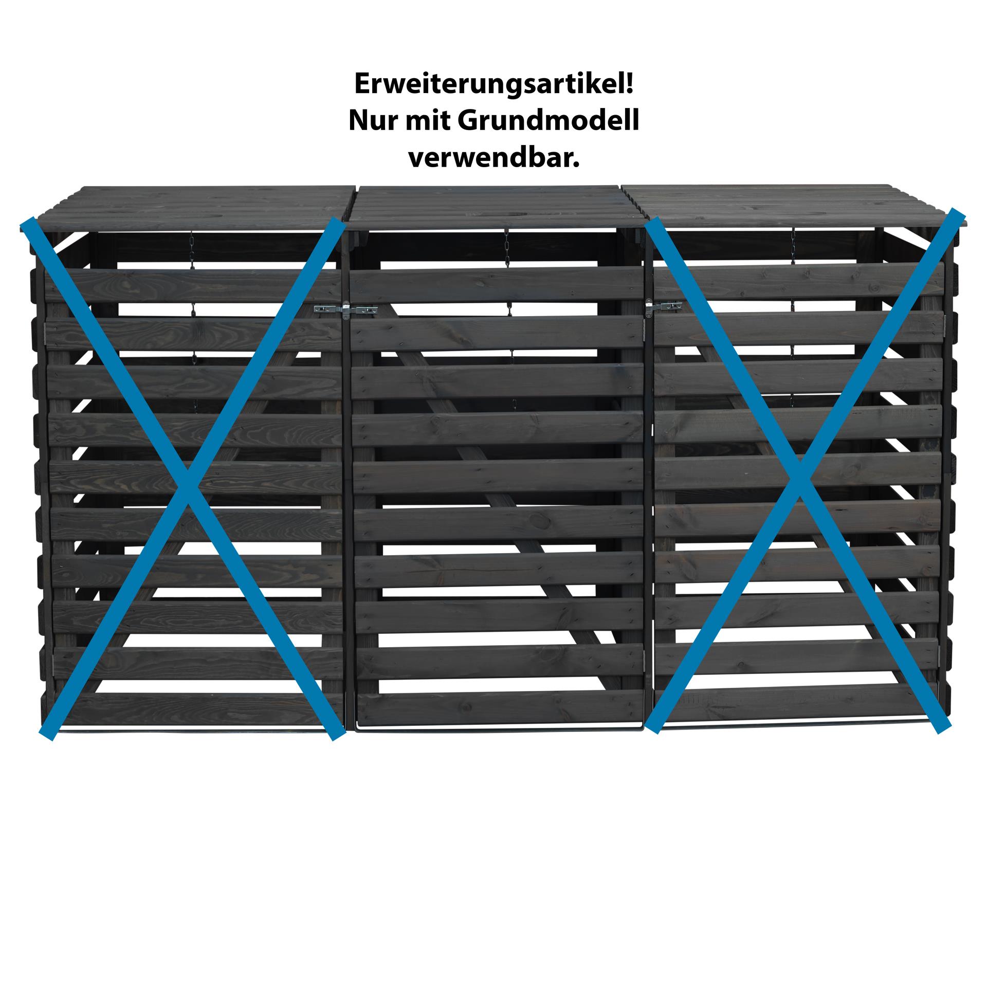Mülltonnenbox Typ 2 - Erweiterung 92x70x122 cm Kiefer anthrazit