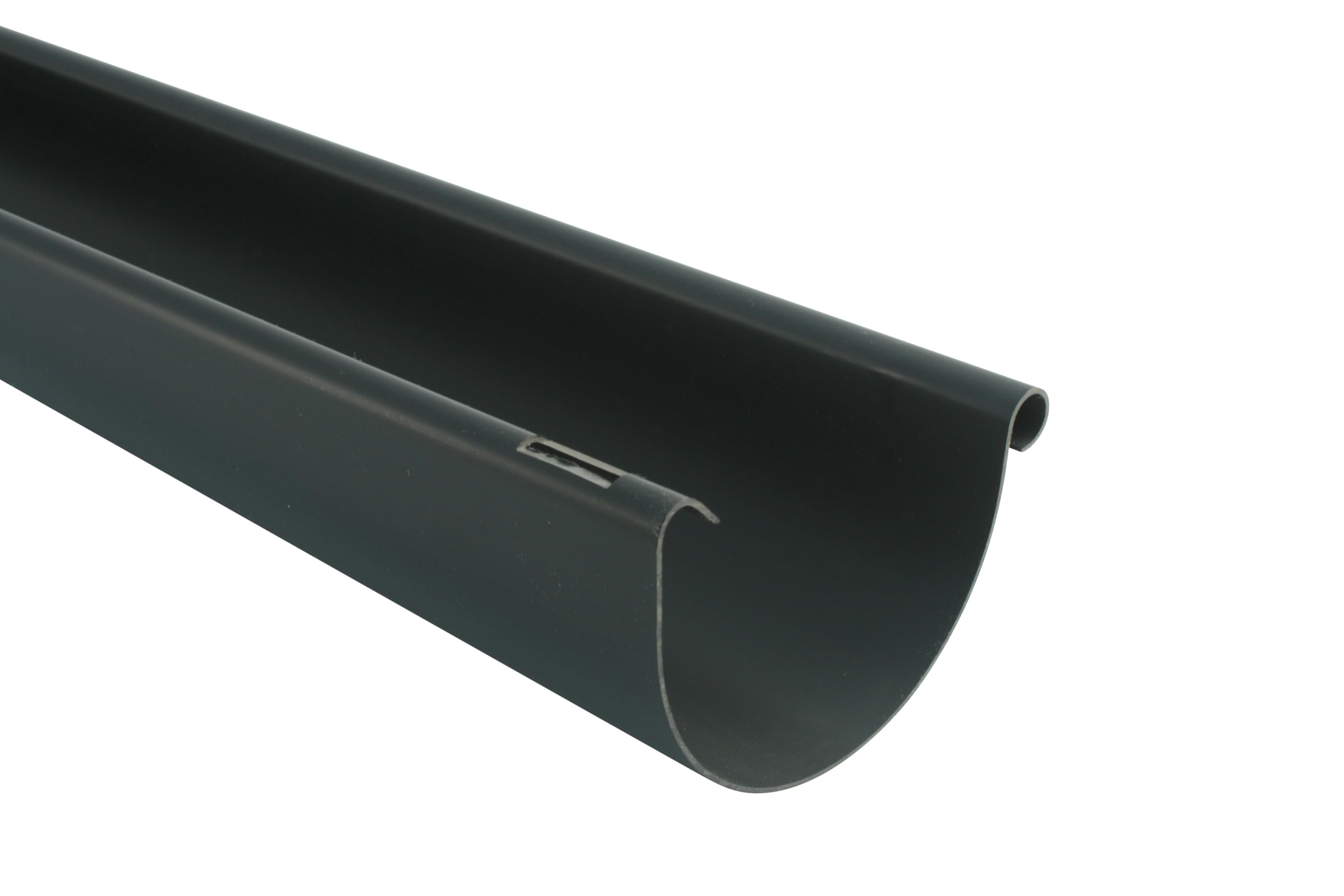 Dachrinne Kunststoff RG 100, 2,0m, halbrund, anthrazit RAL 7016