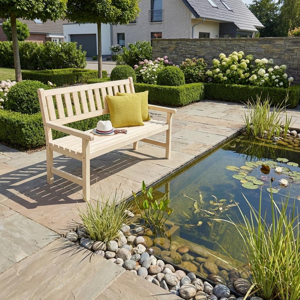 Gartenbank Johanna 125x71x91 cm Kiefer unbehandelt