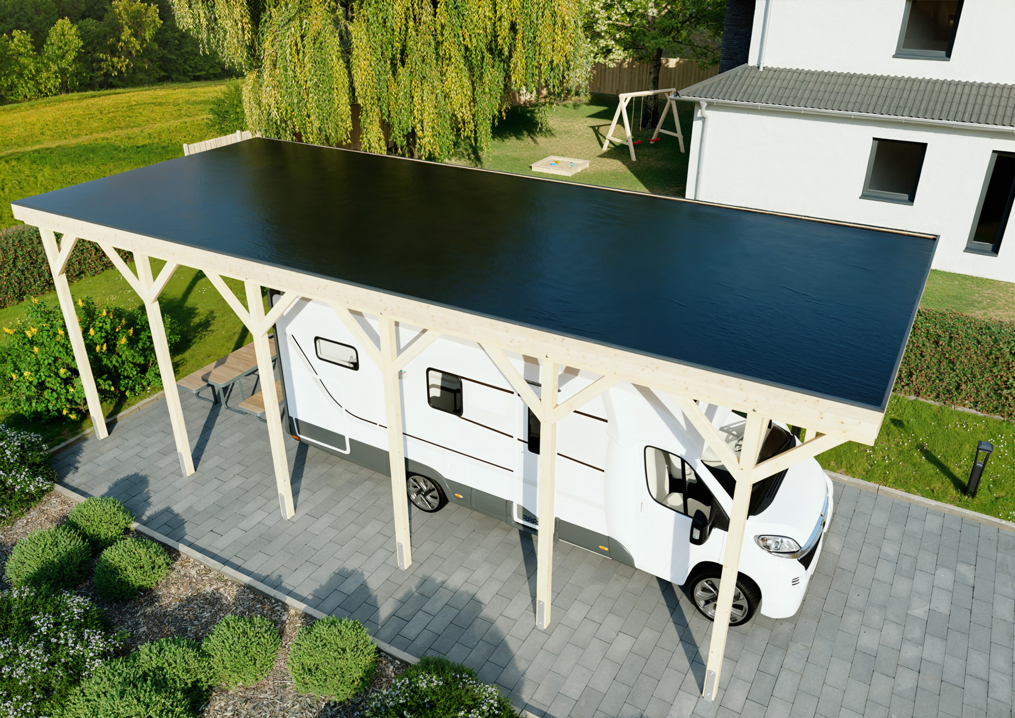 Wohnmobil-Carport Columbus IV 4,57x11,00 m