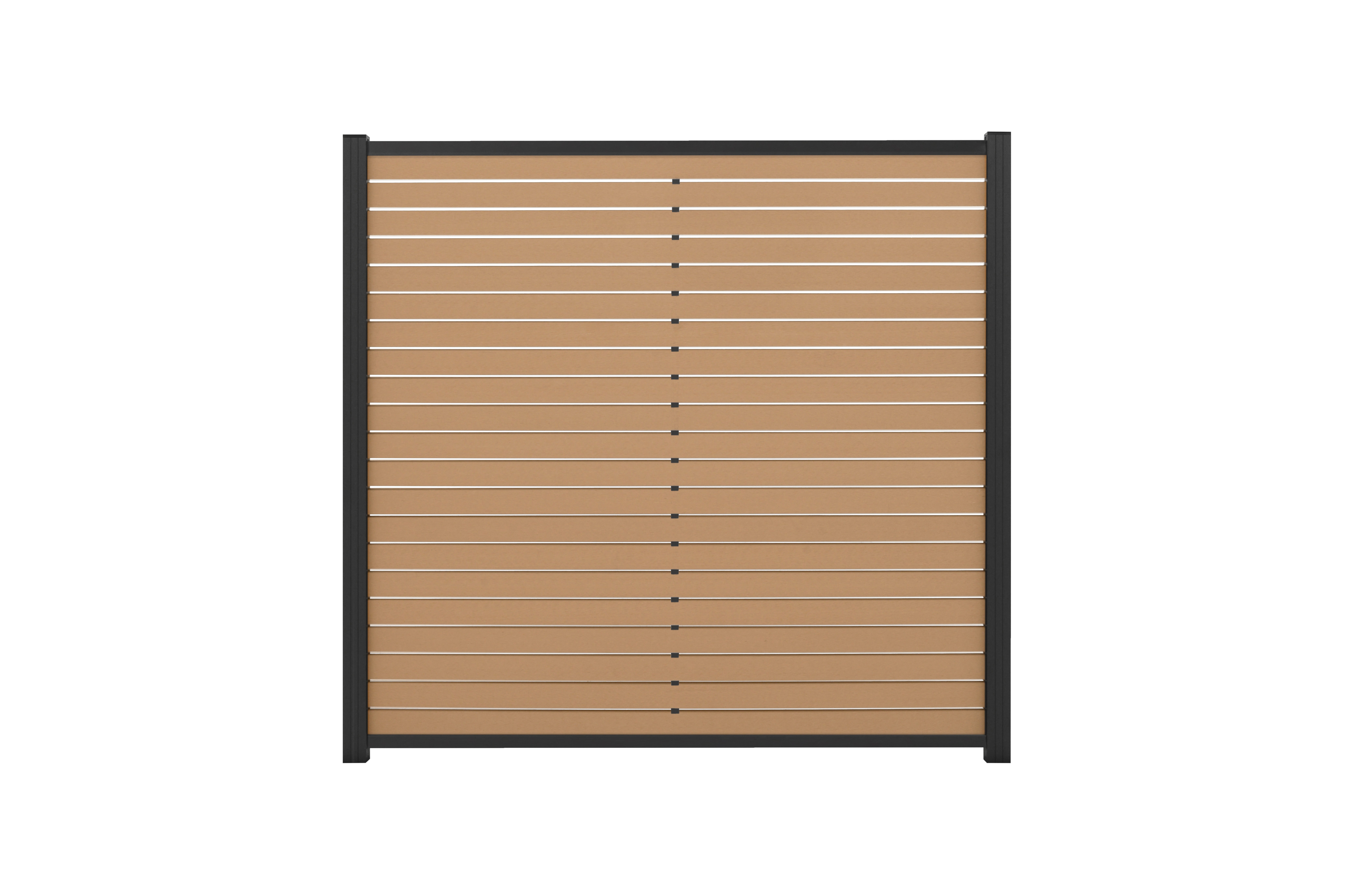 Steckzaun Honolulu V Füllung hellbraun - inklusive Start-und Abschlussleiste anthrazit