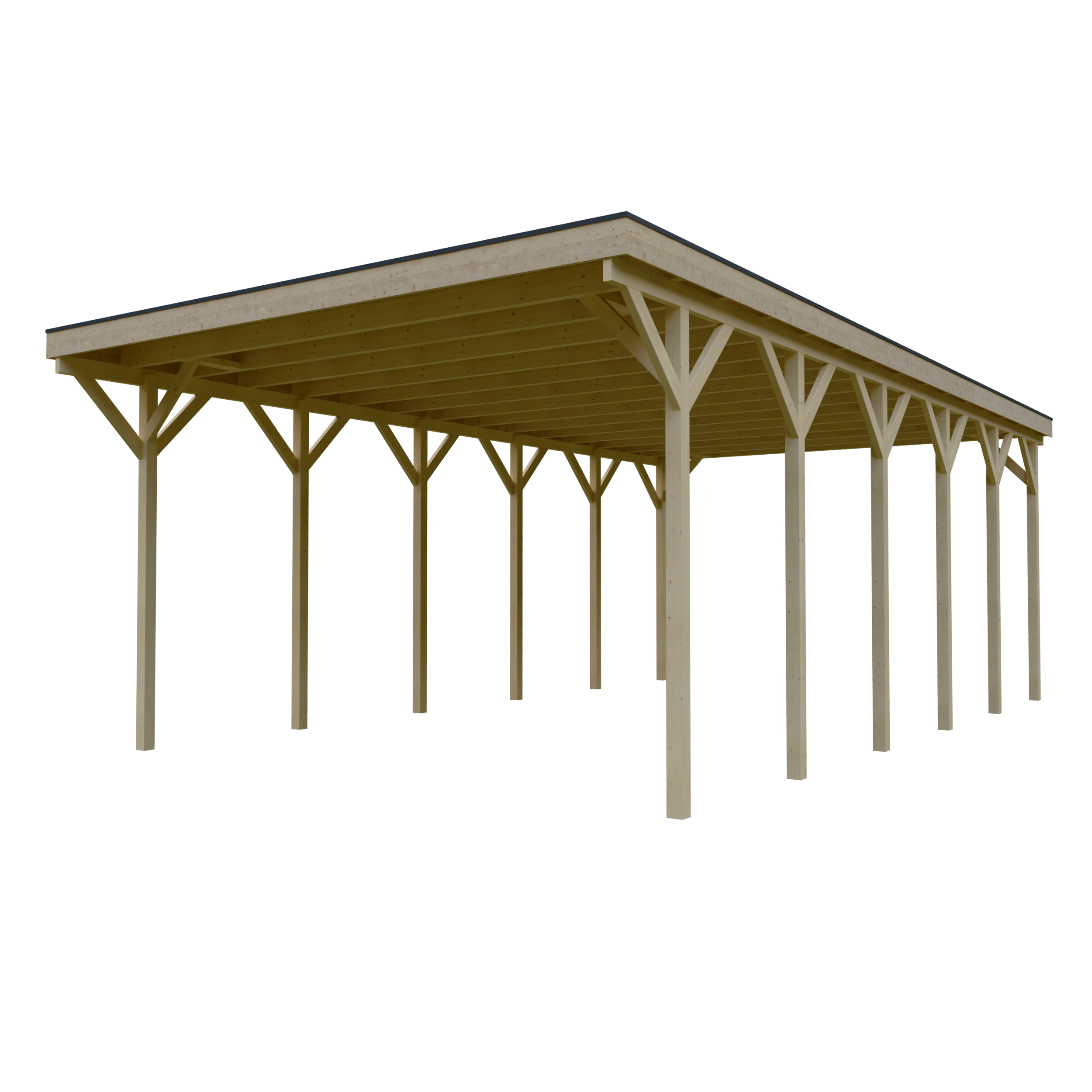 Wohnmobil-Carport Oakland IV 6,00x11,00 m - inklusive langlebigem EPDM-Dach