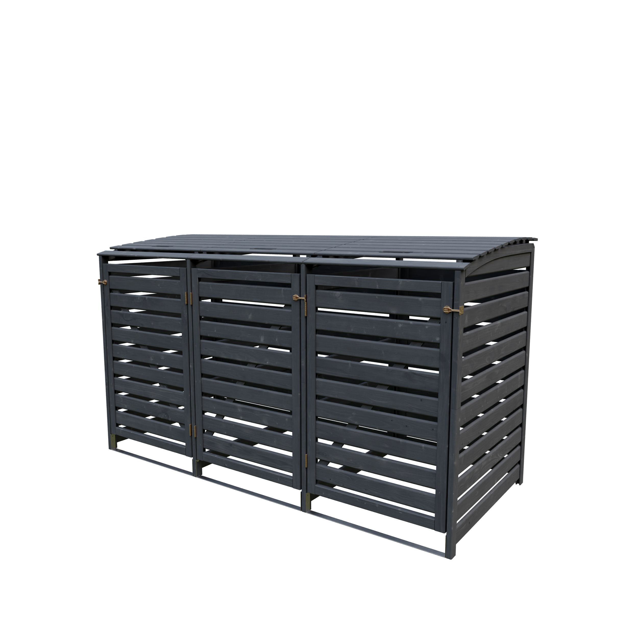 Mülltonnenbox Typ 1 - 3 Tonnen 92x219x122 cm Kiefer anthrazit