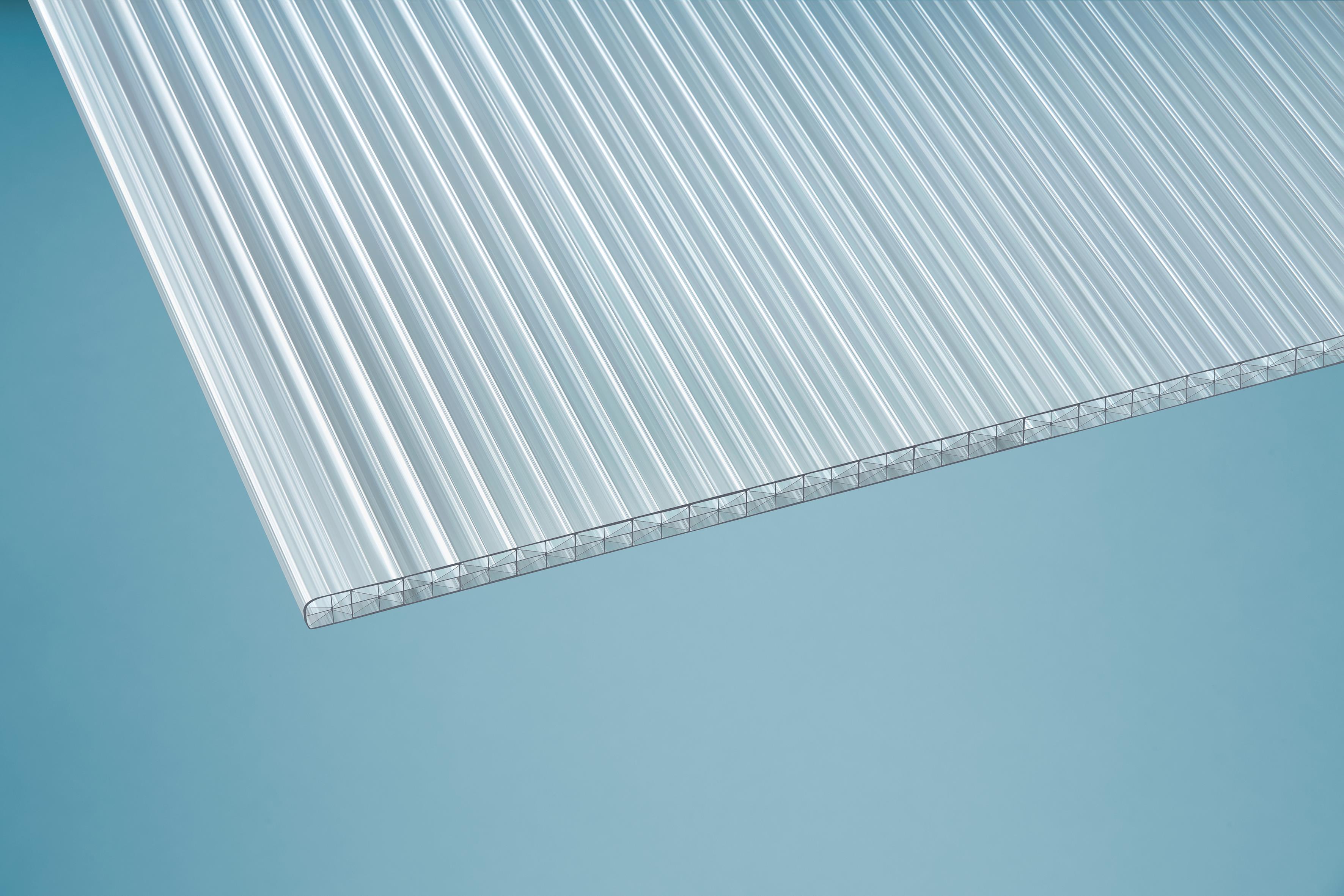 Doppelstegplatte Polycarbonat klar X-Struktur 16x1200 mm