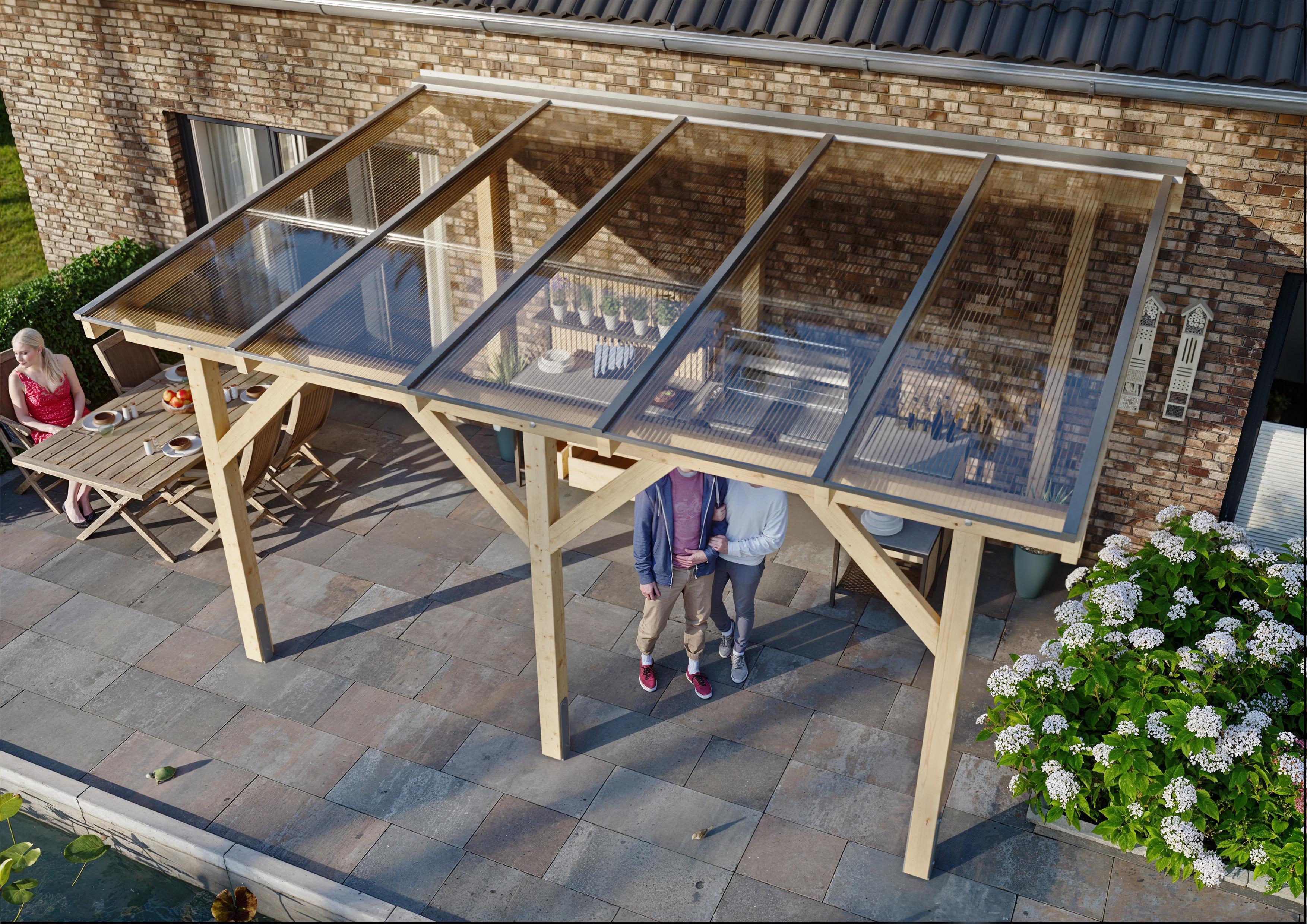 Terrassendach Idaho III 510x350 m - inklusiv widerstandsfähigem Polycarbonat klar