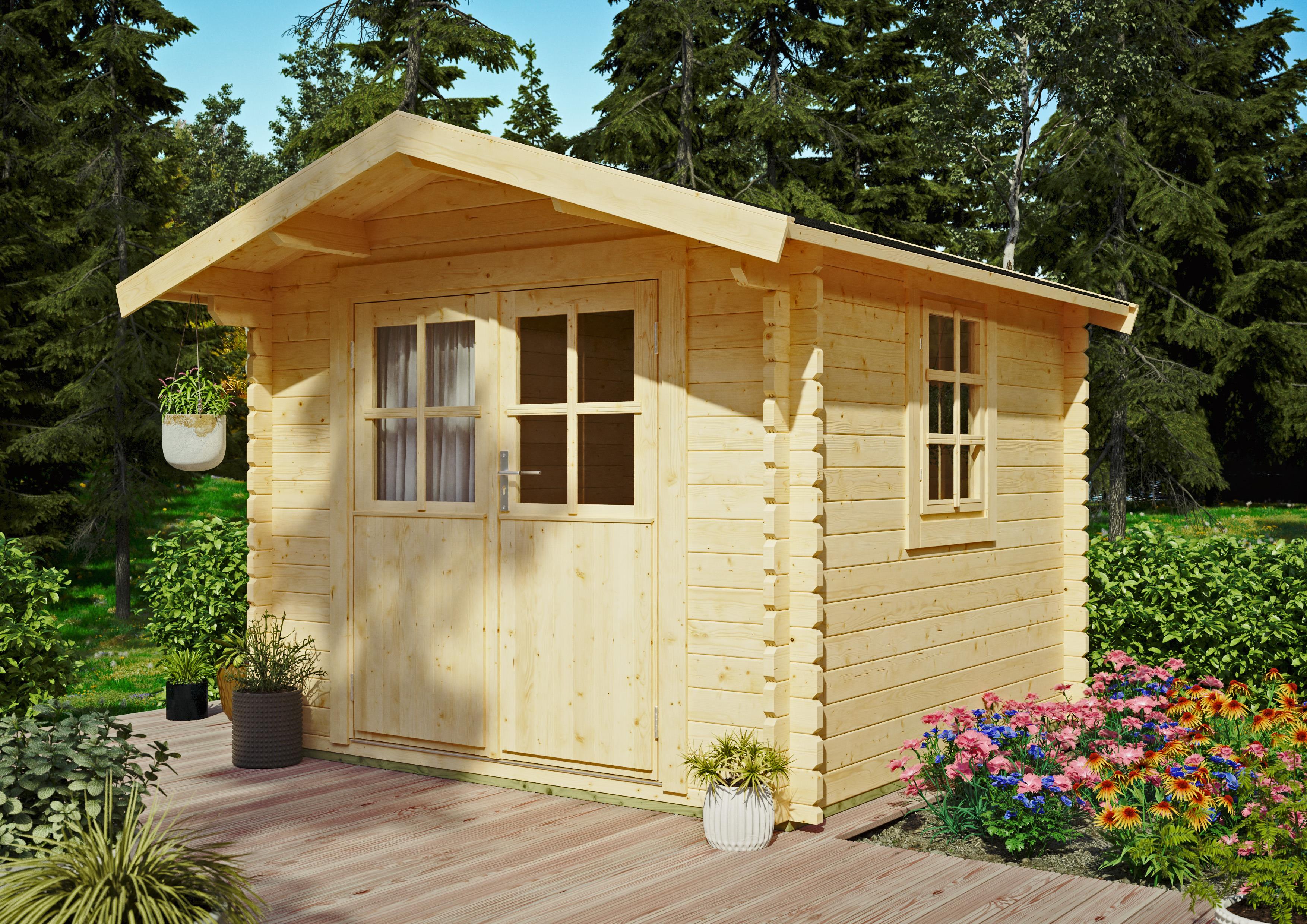 Gartenhaus Springfield I 2,50x2,50 m - inklusive hochwertigen Dachschindeln