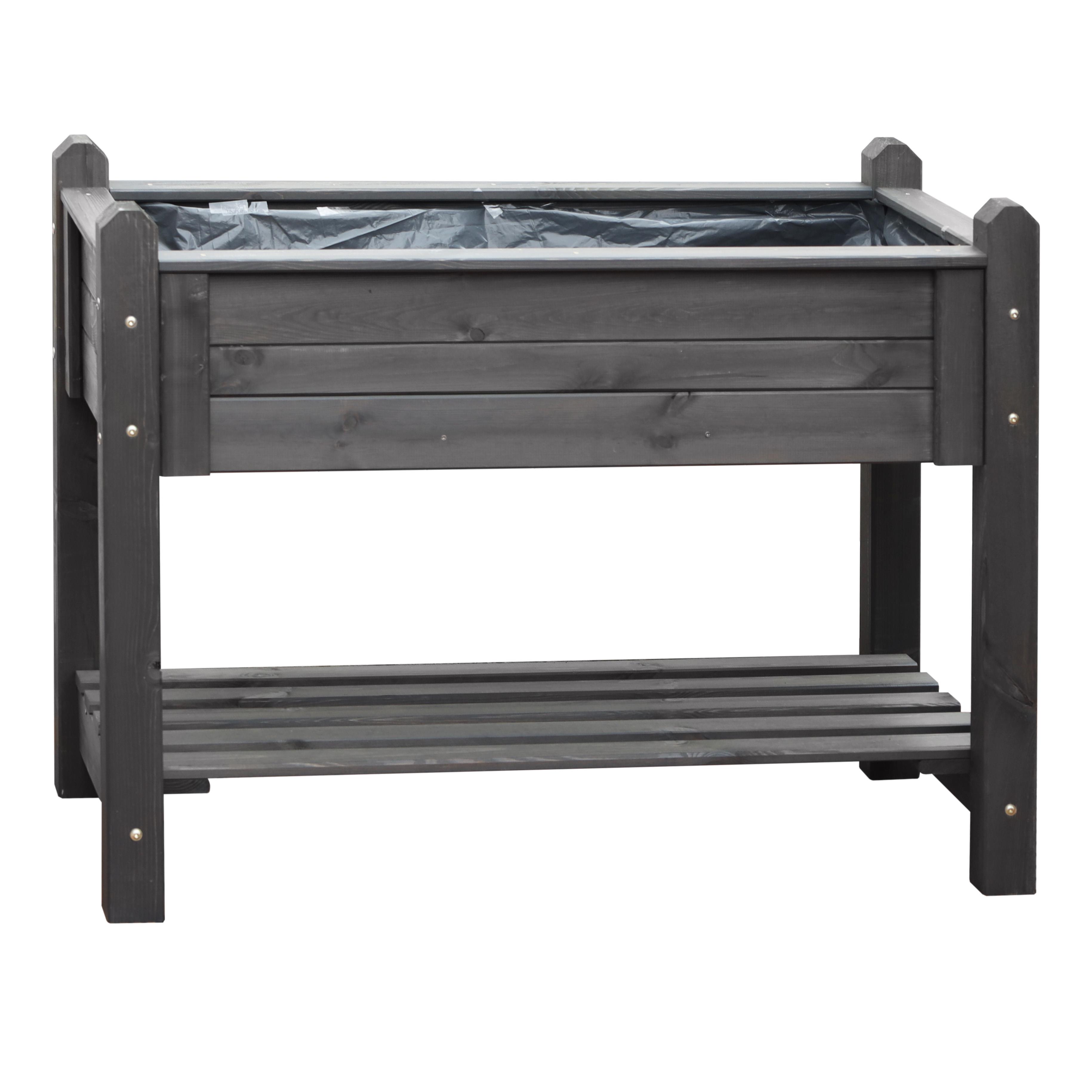Stelzenbeet 114x60x84,5 cm Kiefer grau