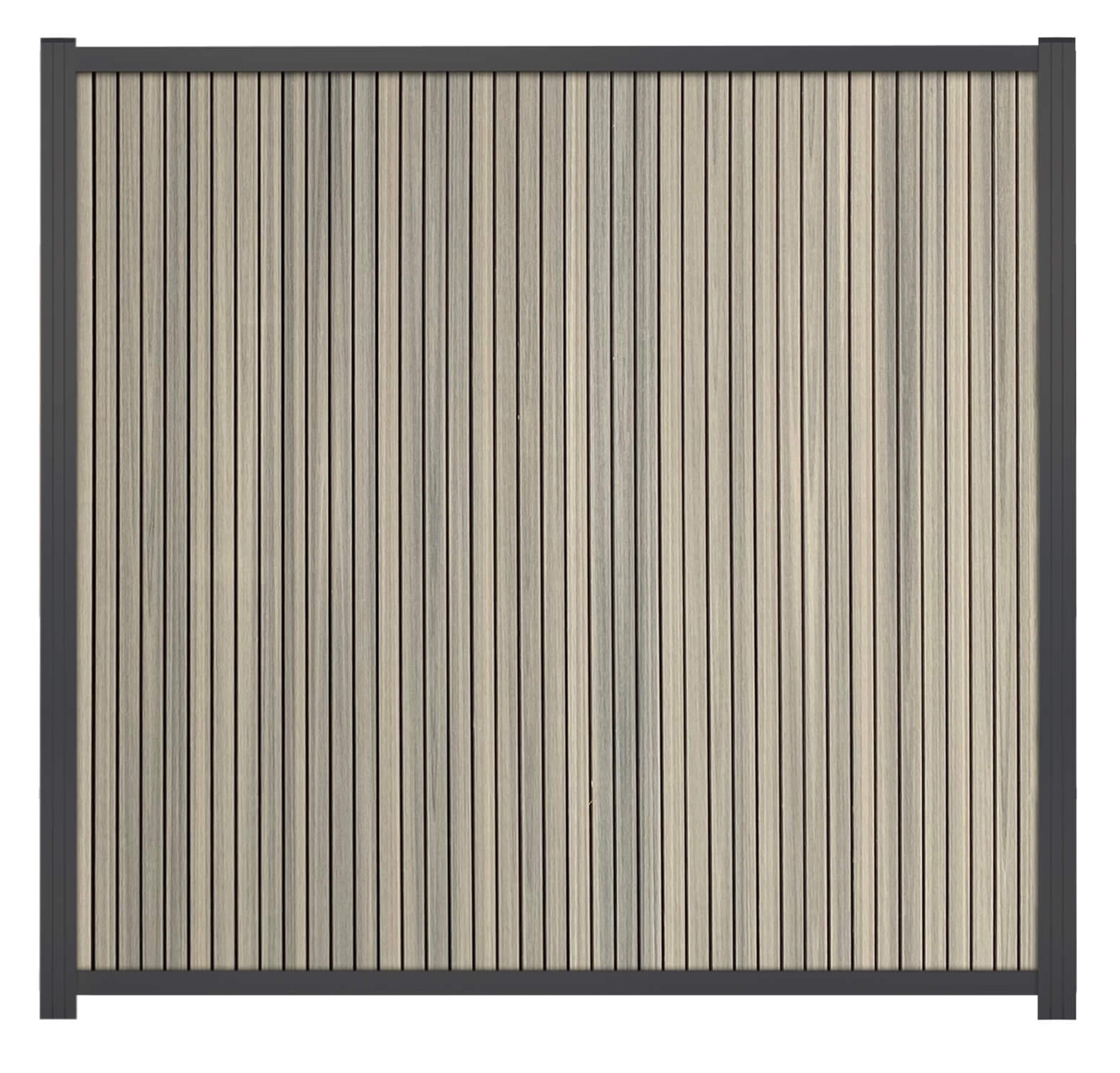 Steckzaun Füllung Santa Ana IV grau Vertikal - inklusive Abdeckleiste in anthrazit