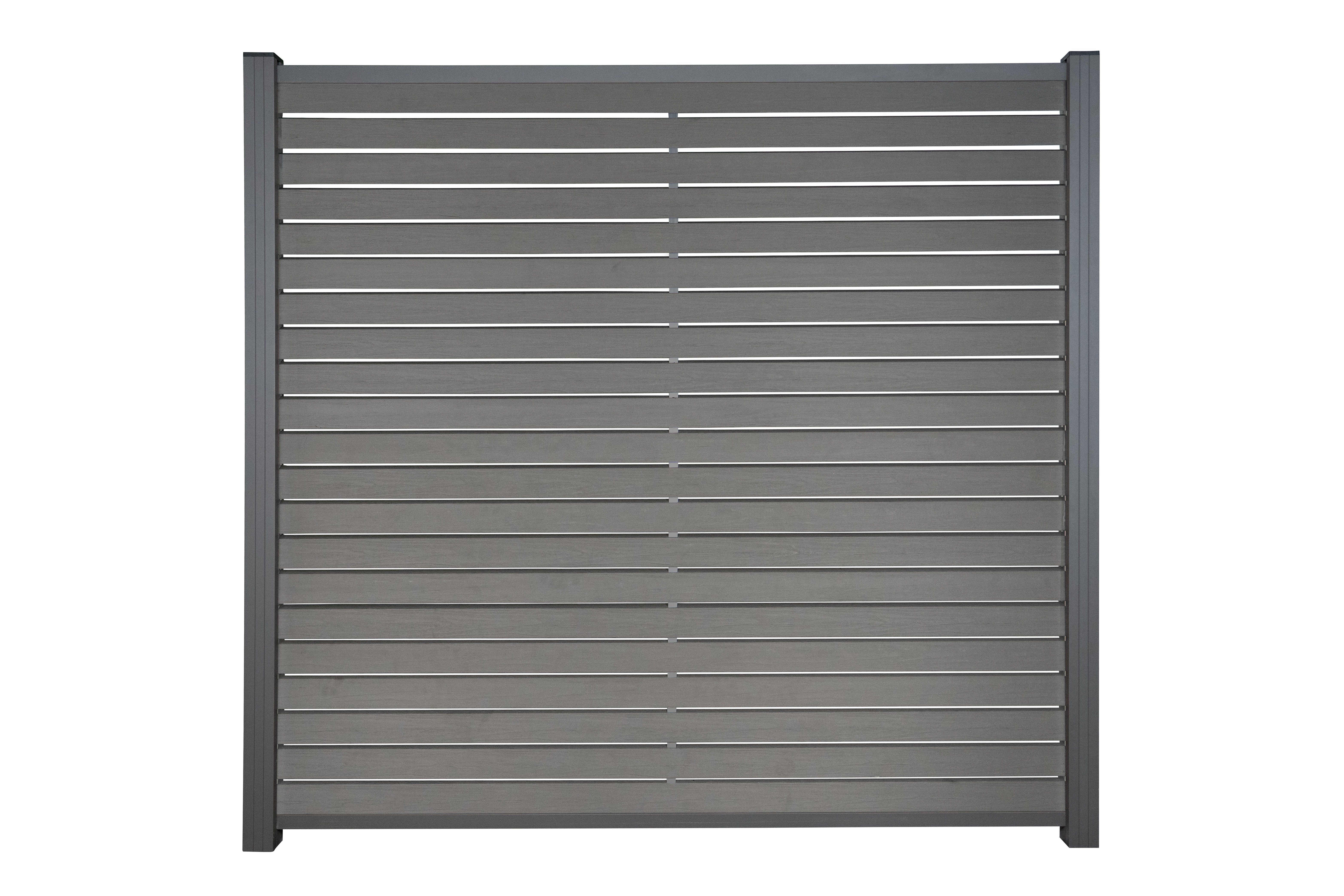 Steckzaun Honolulu VII Füllung hellgrau - inklusive Start-und Abschlussleiste anthrazit