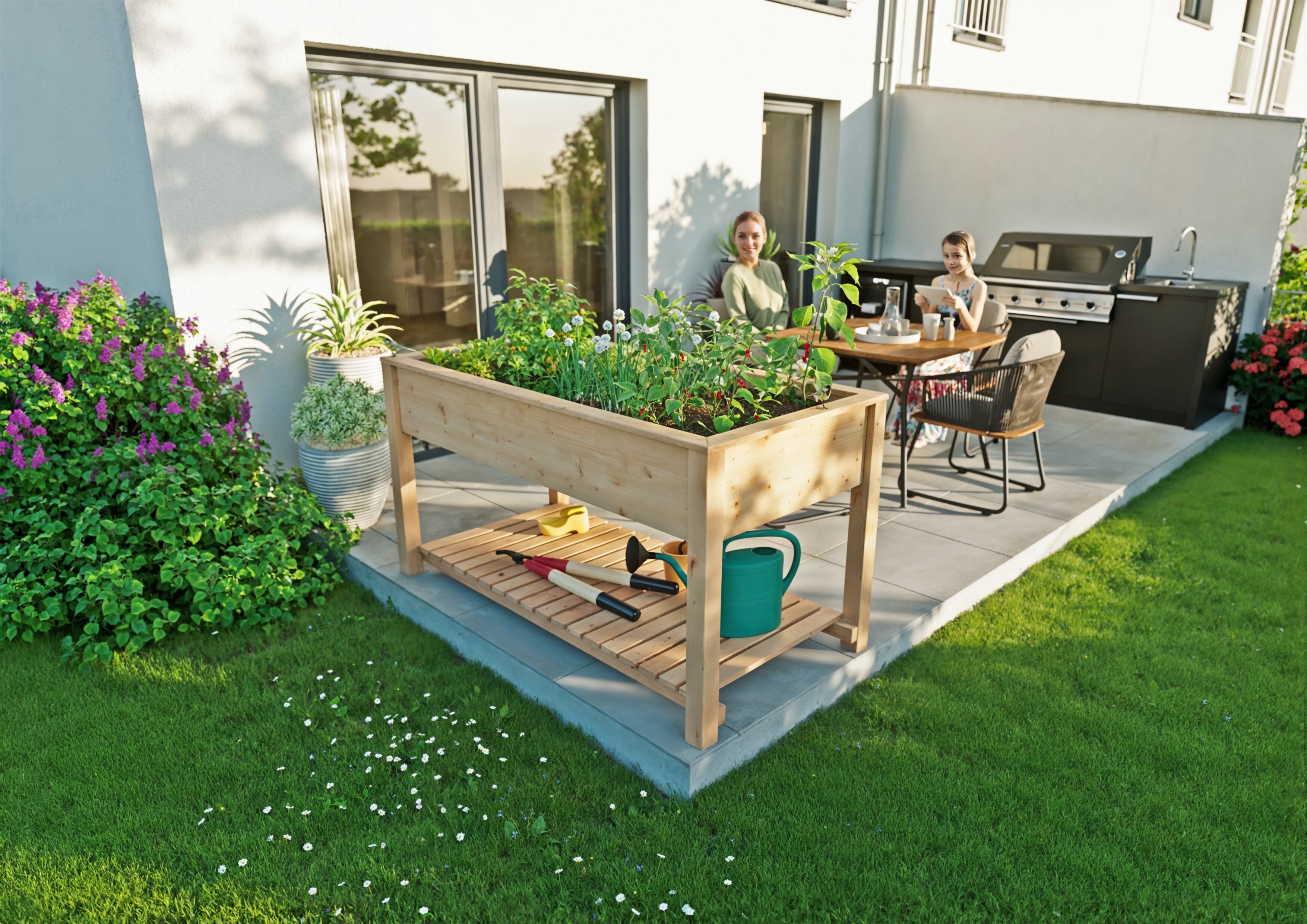 Stelzenbeet Lärche 170x85x90 cm