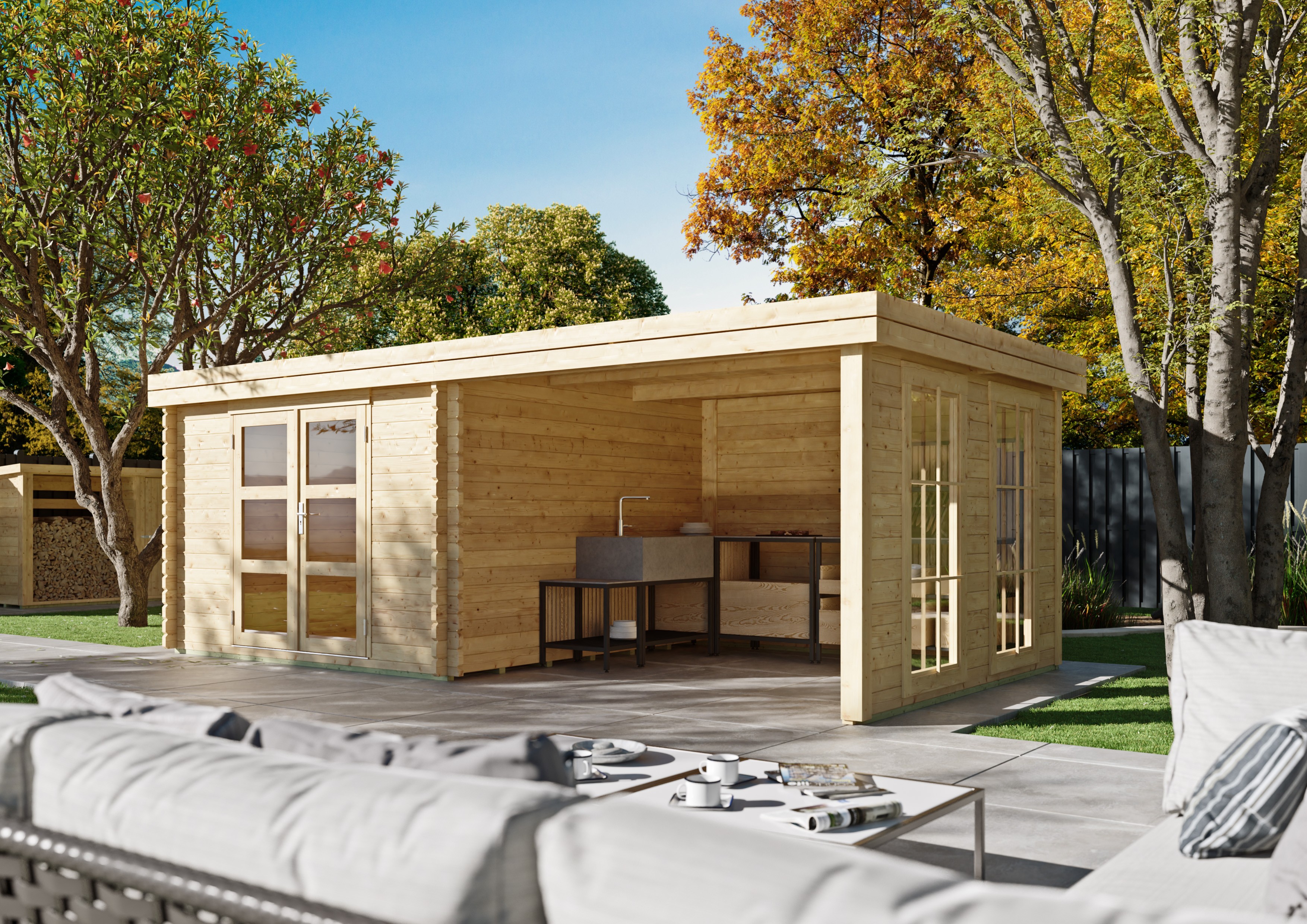 Gartenhaus Enfield III 6,00x3,00 m - inklusive langlebigem EPDM-Dach