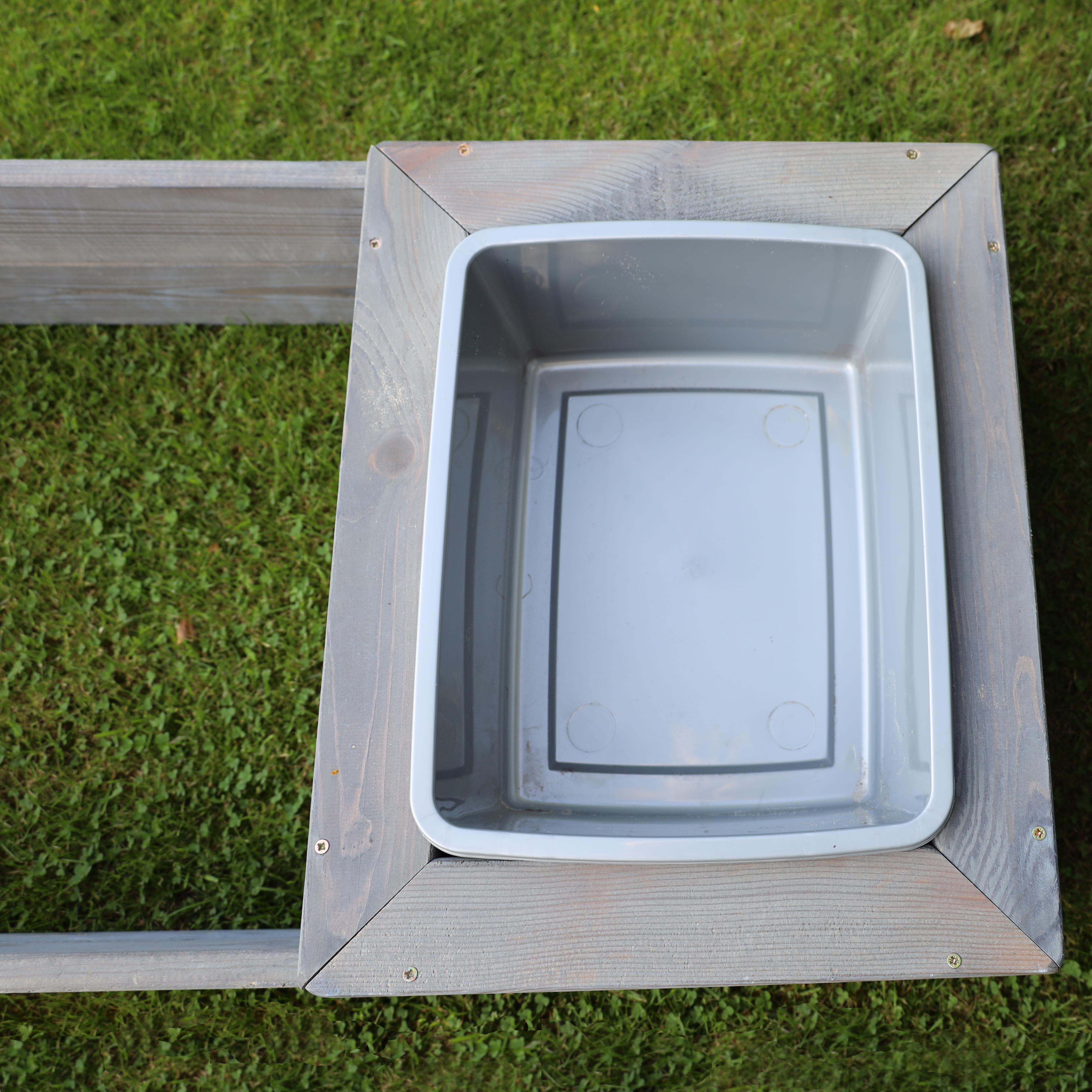 Sandkasten Platzspatz 150x45x19 cm Kiefer grau