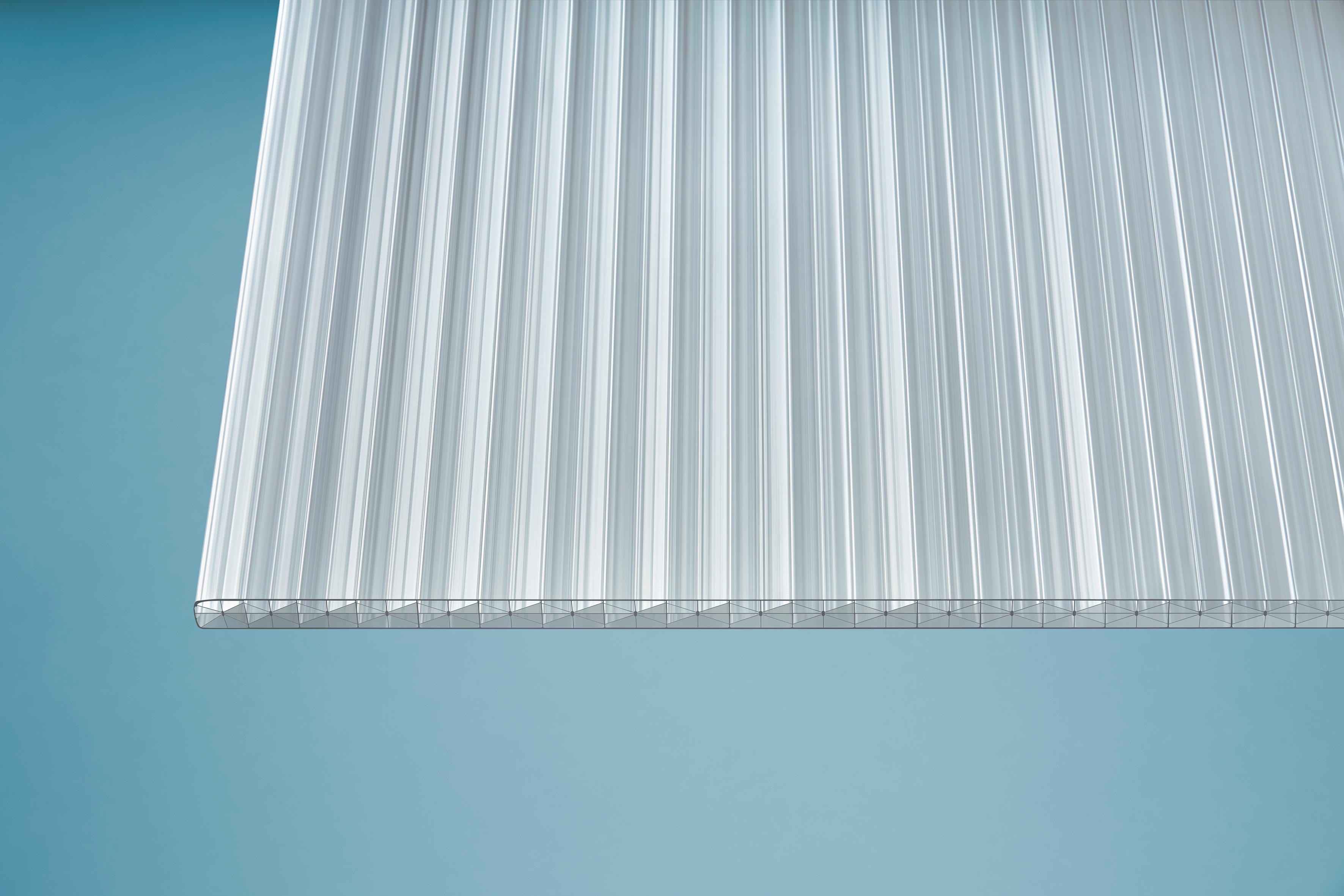 Doppelstegplatte Polycarbonat klar X-Struktur 16x980 mm