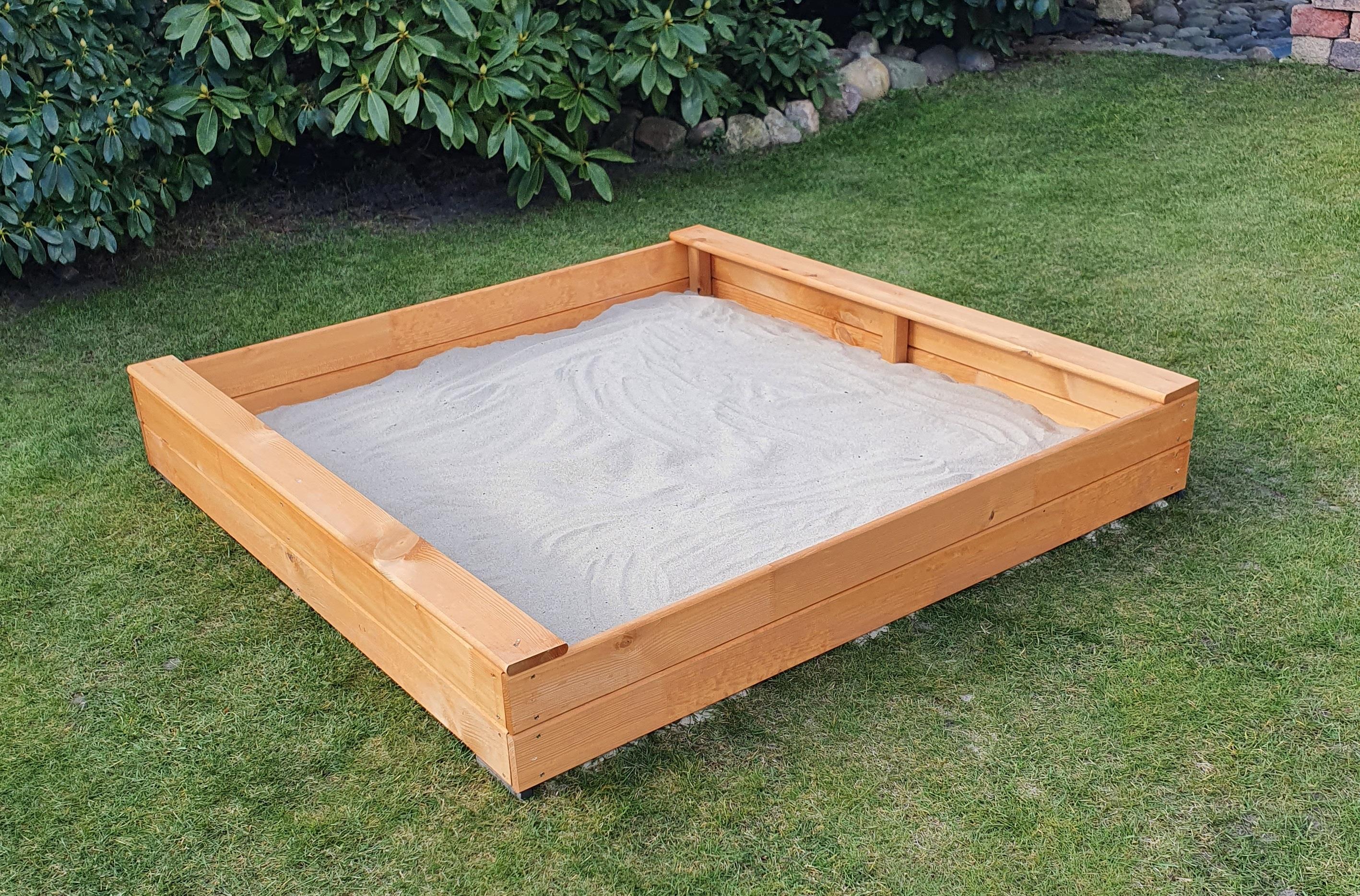 Sandkasten Multi 140x140x21 cm Kiefer honigbraun