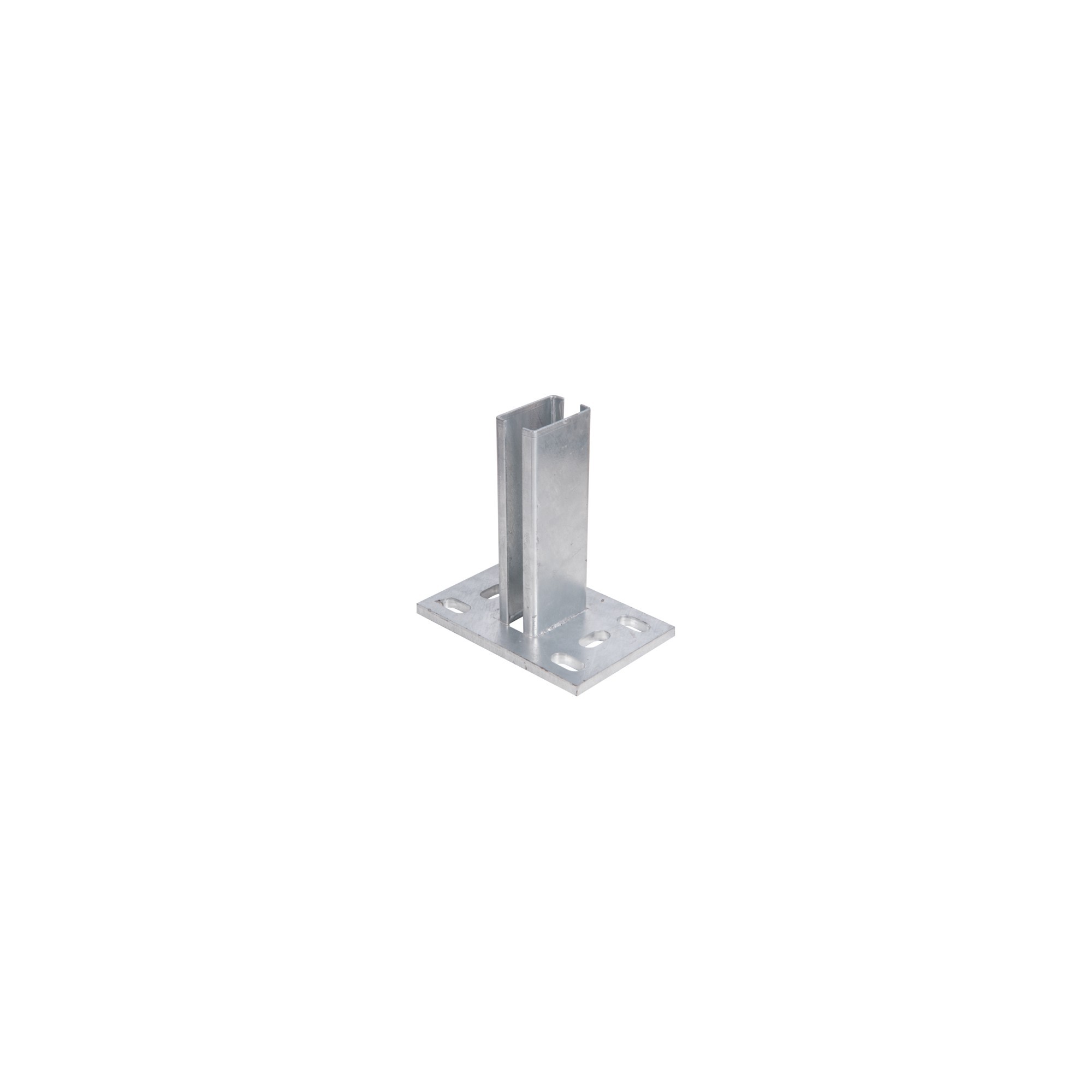 Pfostenträger mit Platte 150x100 mm für Zaunpfosten 60x40 mm feuerverzinkt