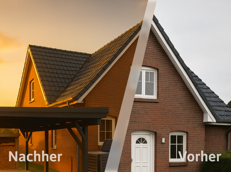 Before-After V3 - Gartenhaus Houston II - Thumbnail