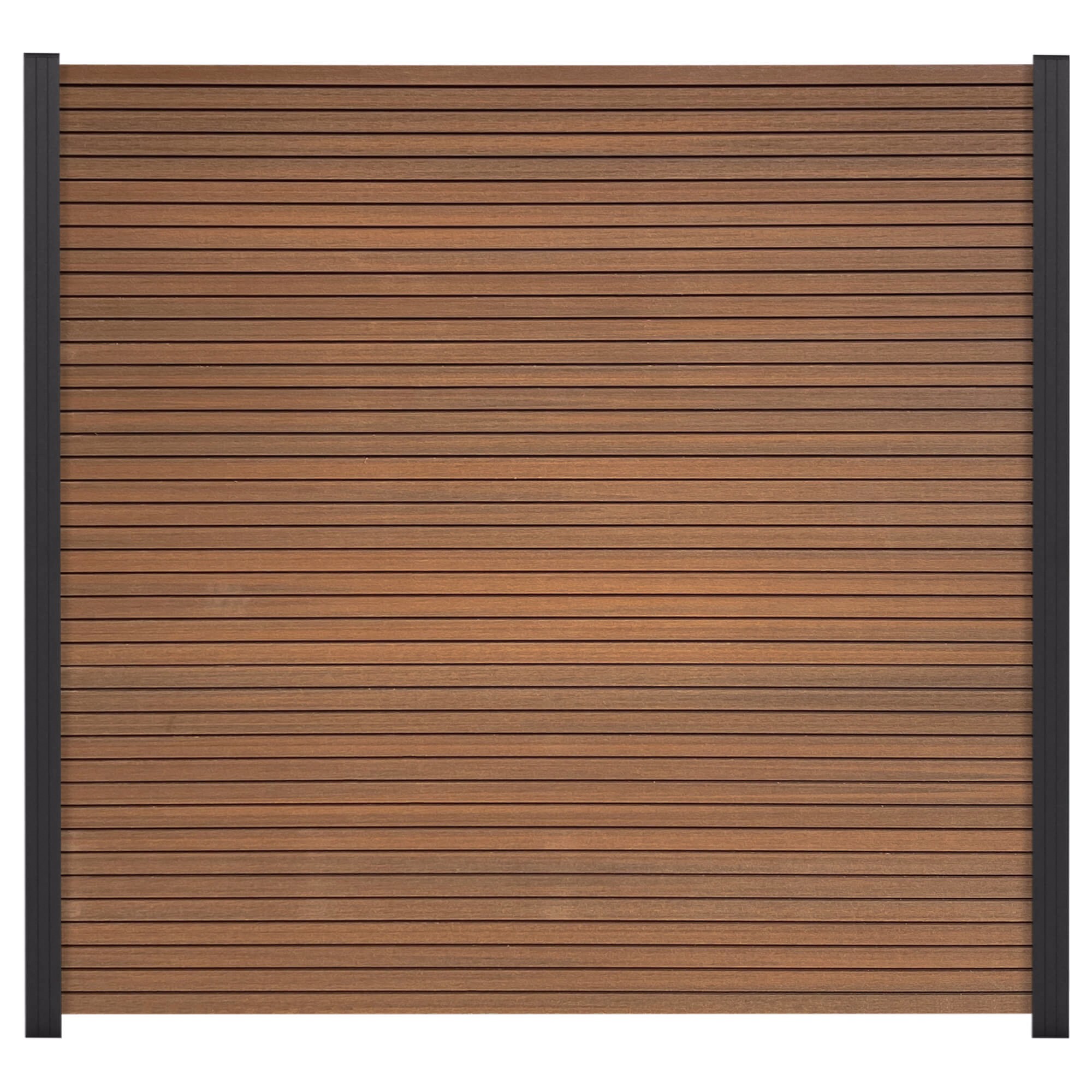 Steckzaun Füllung Santa Ana I braun Horizontal - inklusive Abdeckprofil