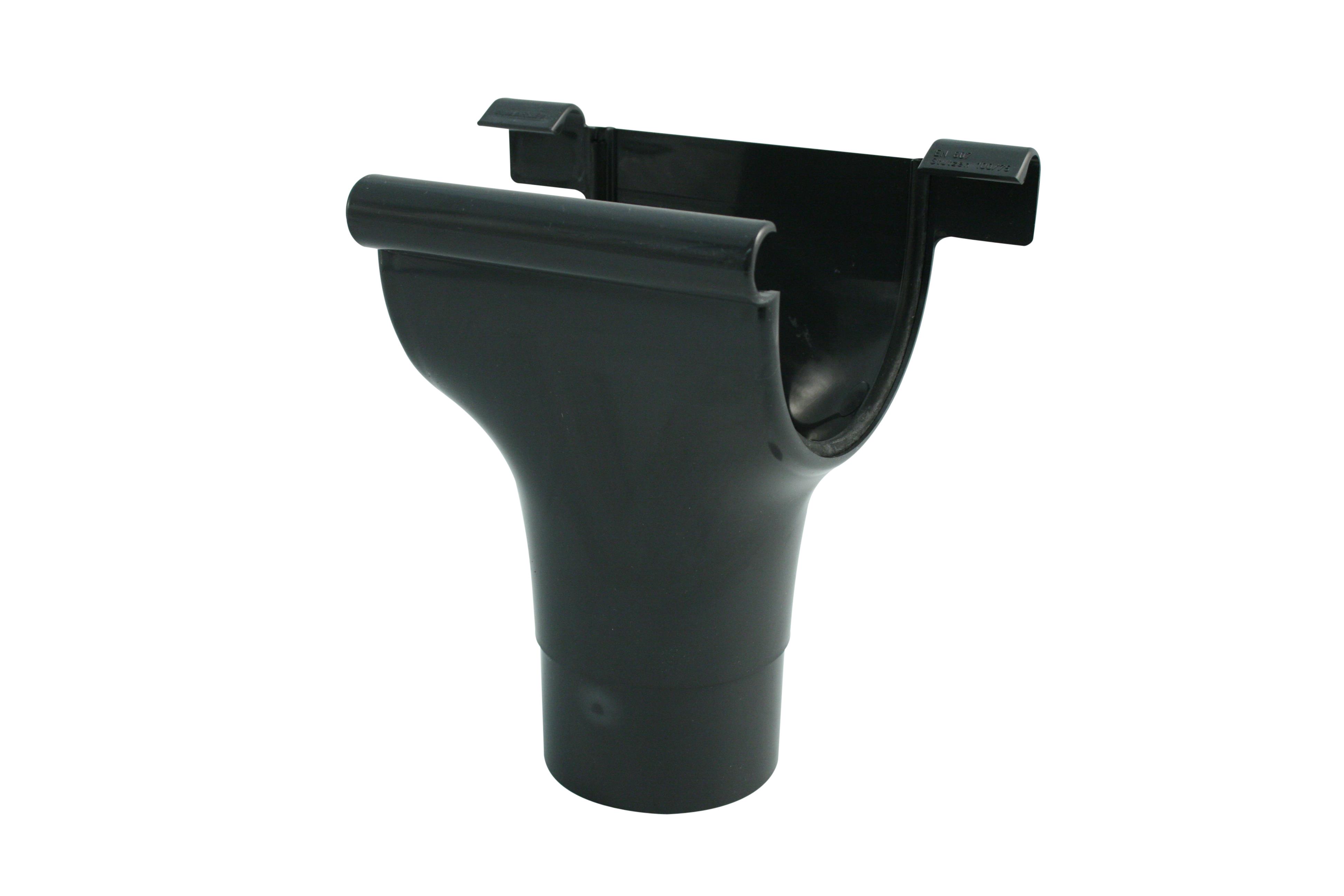 Dachrinne Kunststoff RG 100/75 Stutzen, anthrazit RAL 7016