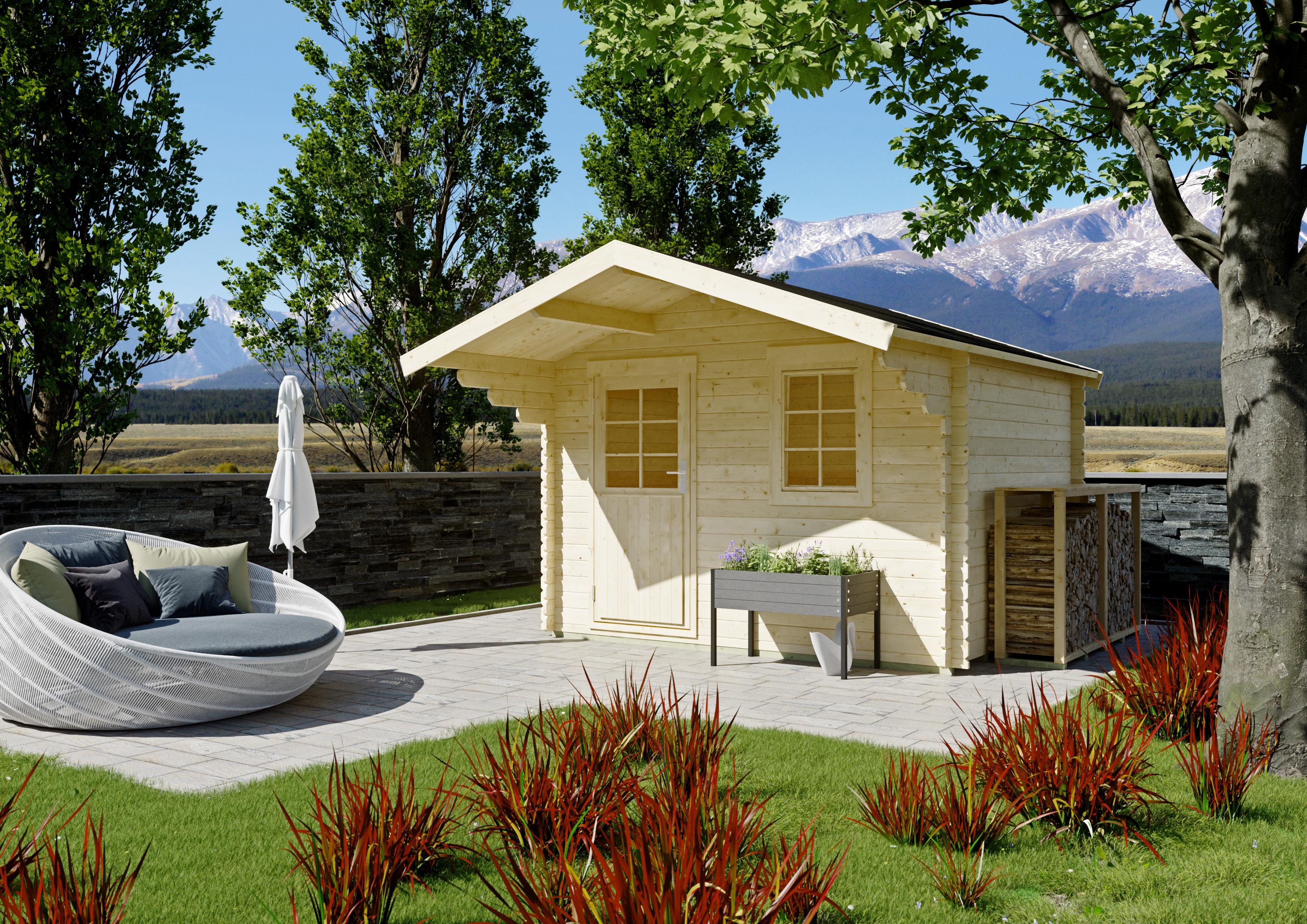 Gartenhaus mit Satteldach als Bausatz kaufen Hersteller vom Finnia Gartenwelt