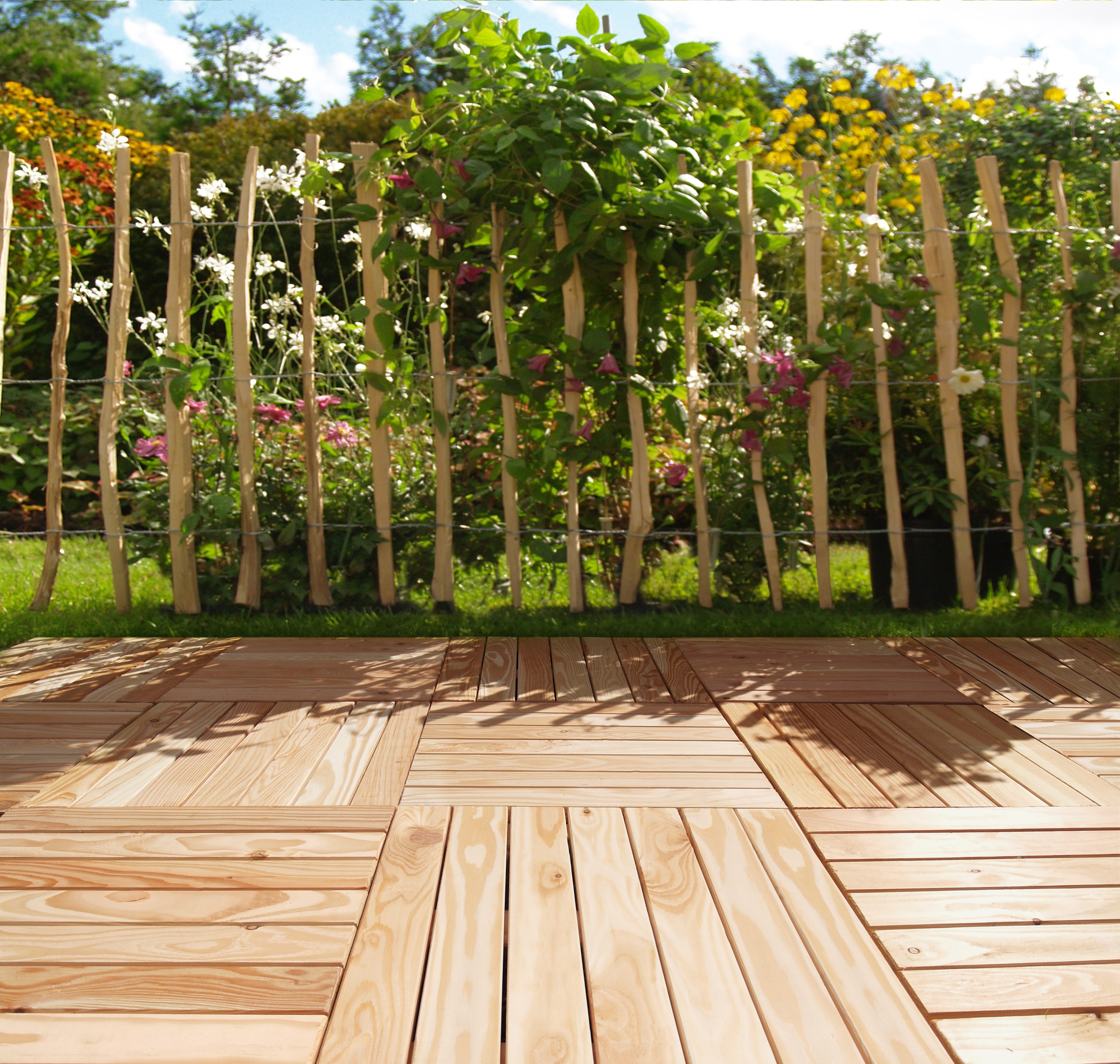 Holzfliese 50x50 cm Lärche unbehandelt a 10 Stück