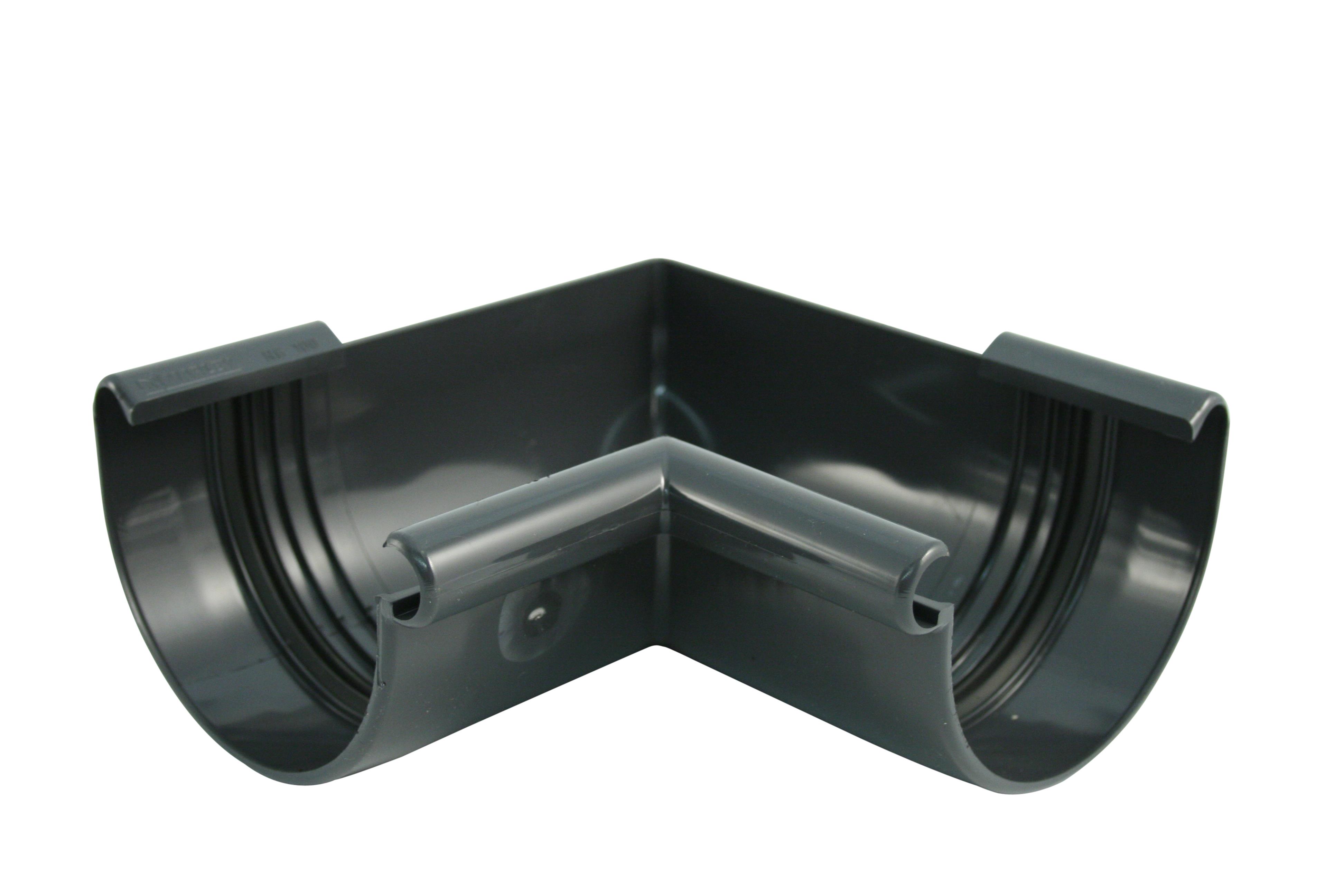 Dachrinne Kunststoff RG 100 Innenecke 90°, anthrazit RAL 7016