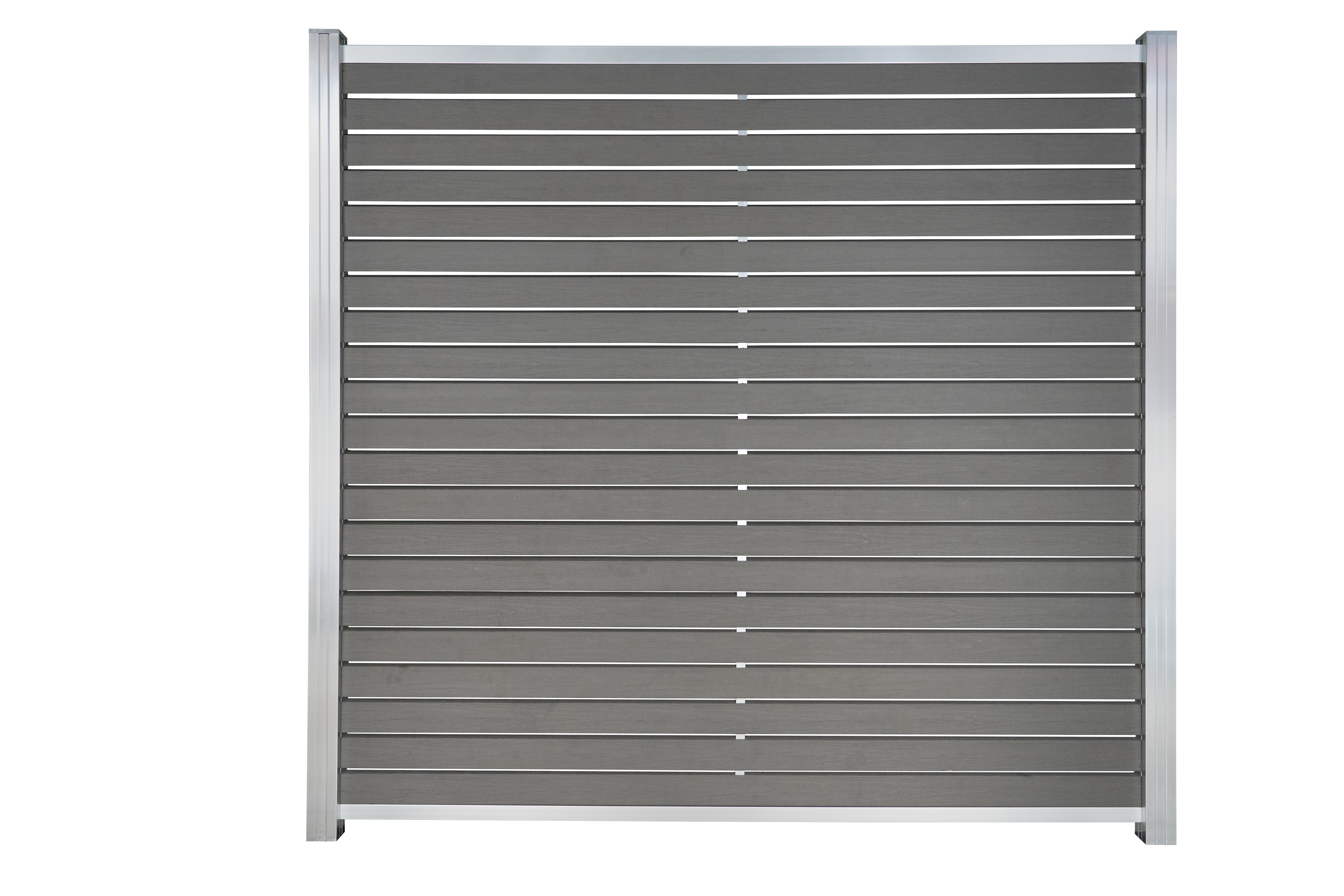 Steckzaun Honolulu VIII Füllung hellgrau - inklusive Start-und Abschlussleiste silber