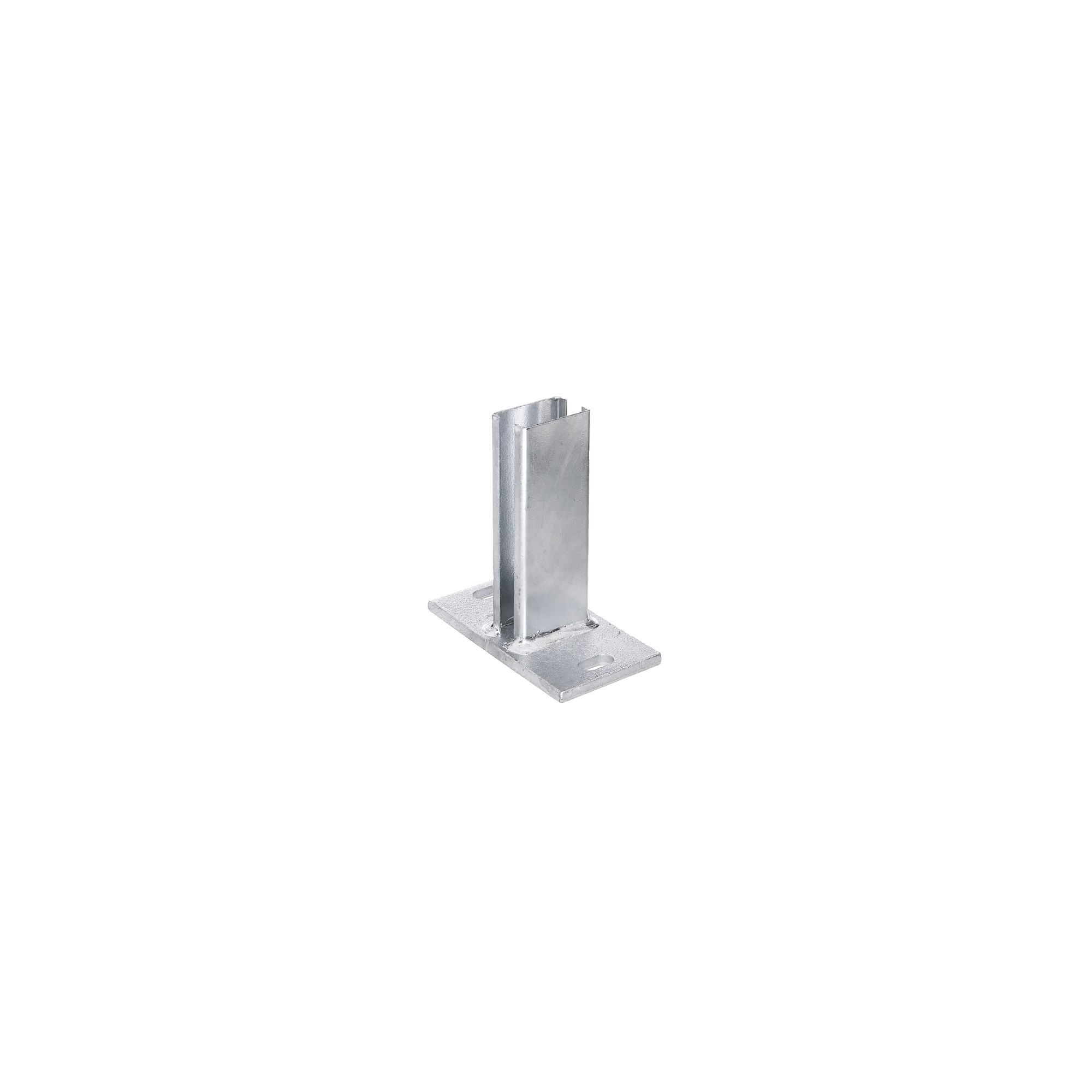 Pfostenträger mit Platte 150x80 mm für Zaunpfosten 60x40 mm feuerverzinkt