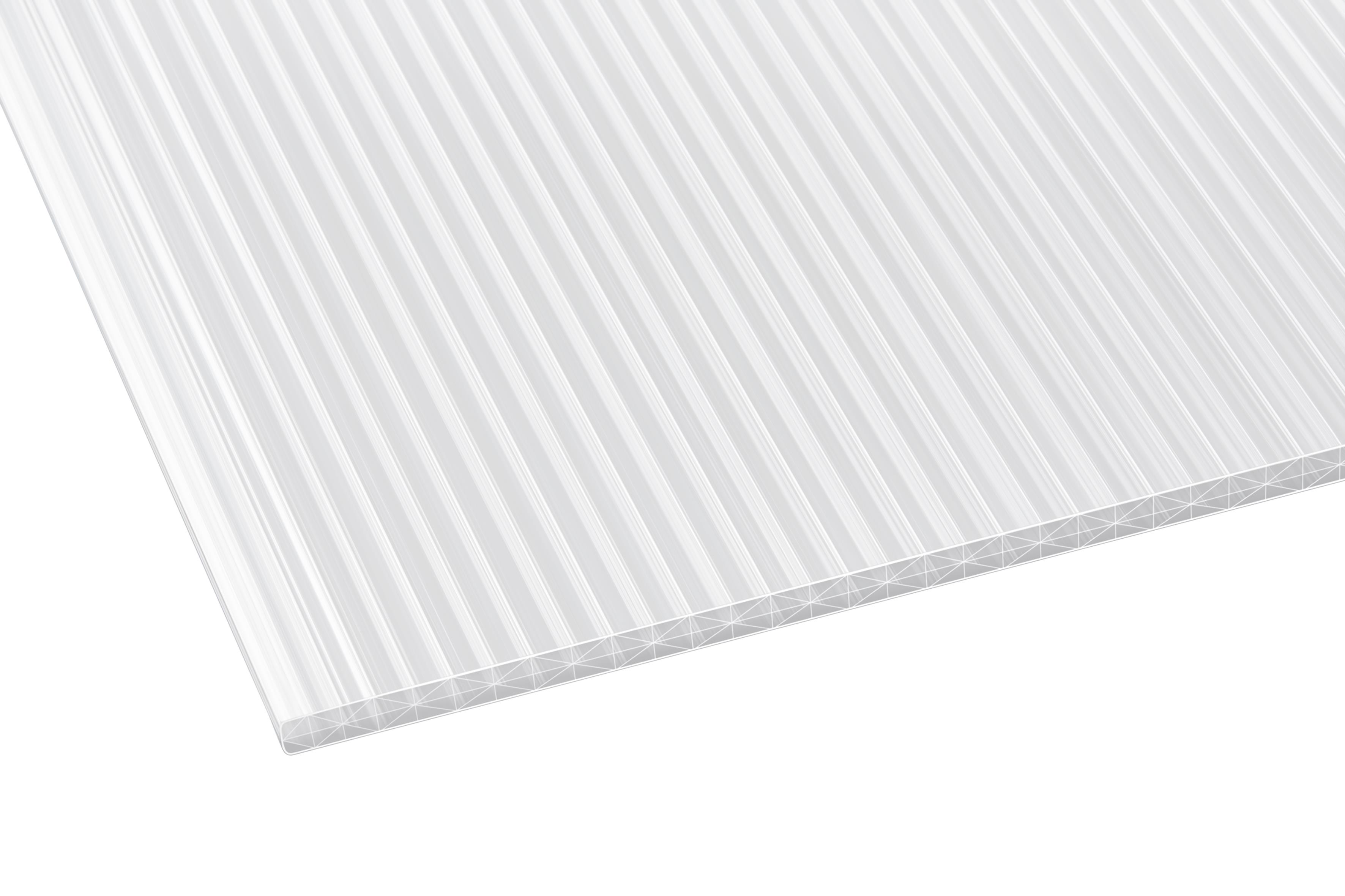 Doppelstegplatte Polycarbonat opal-weiß X-Struktur 16x980 mm