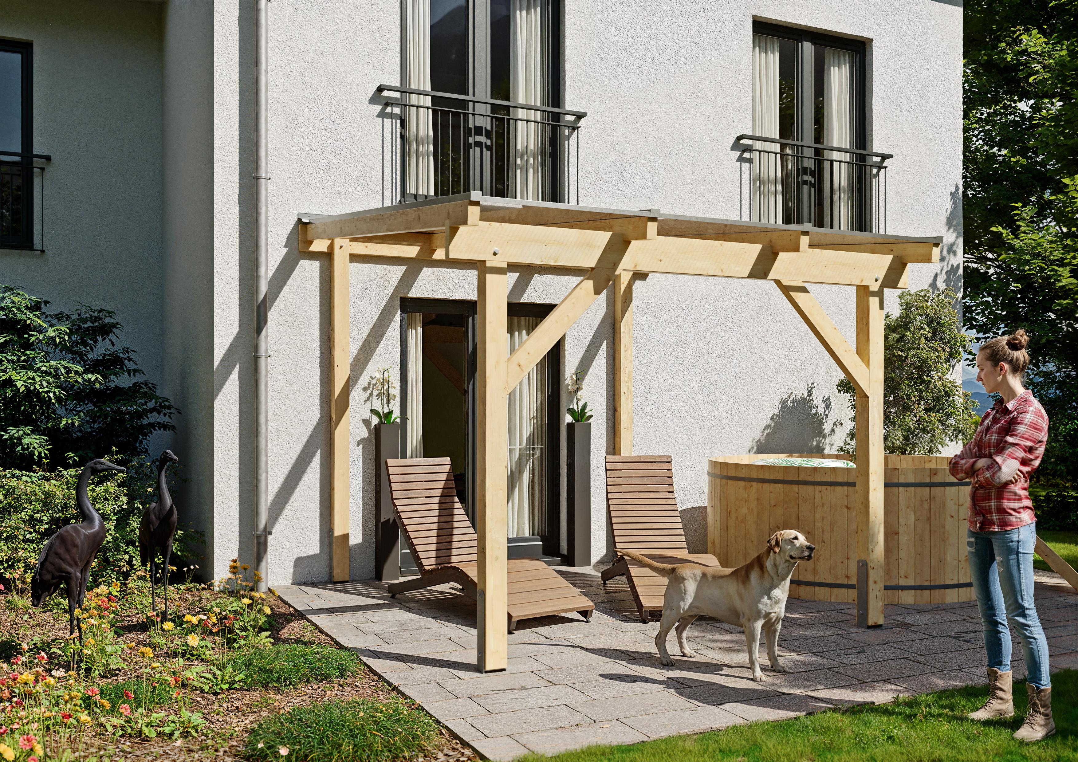 Terrassendach Albany III 3,08x3,50 m - inklusiv hochwertigem Acryl klar