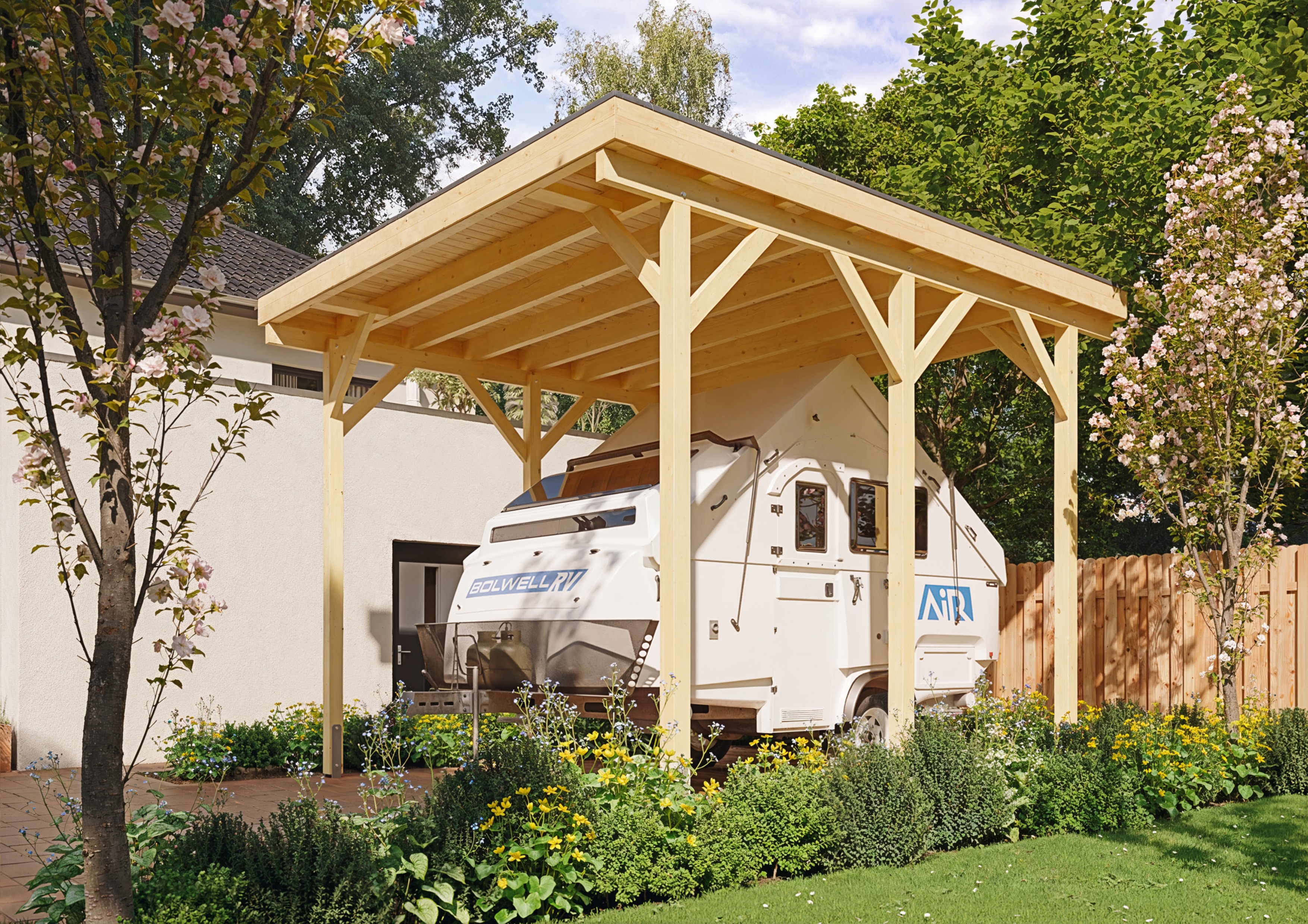Wohnmobil-Carport Columbus I 4,57x5,00 m
