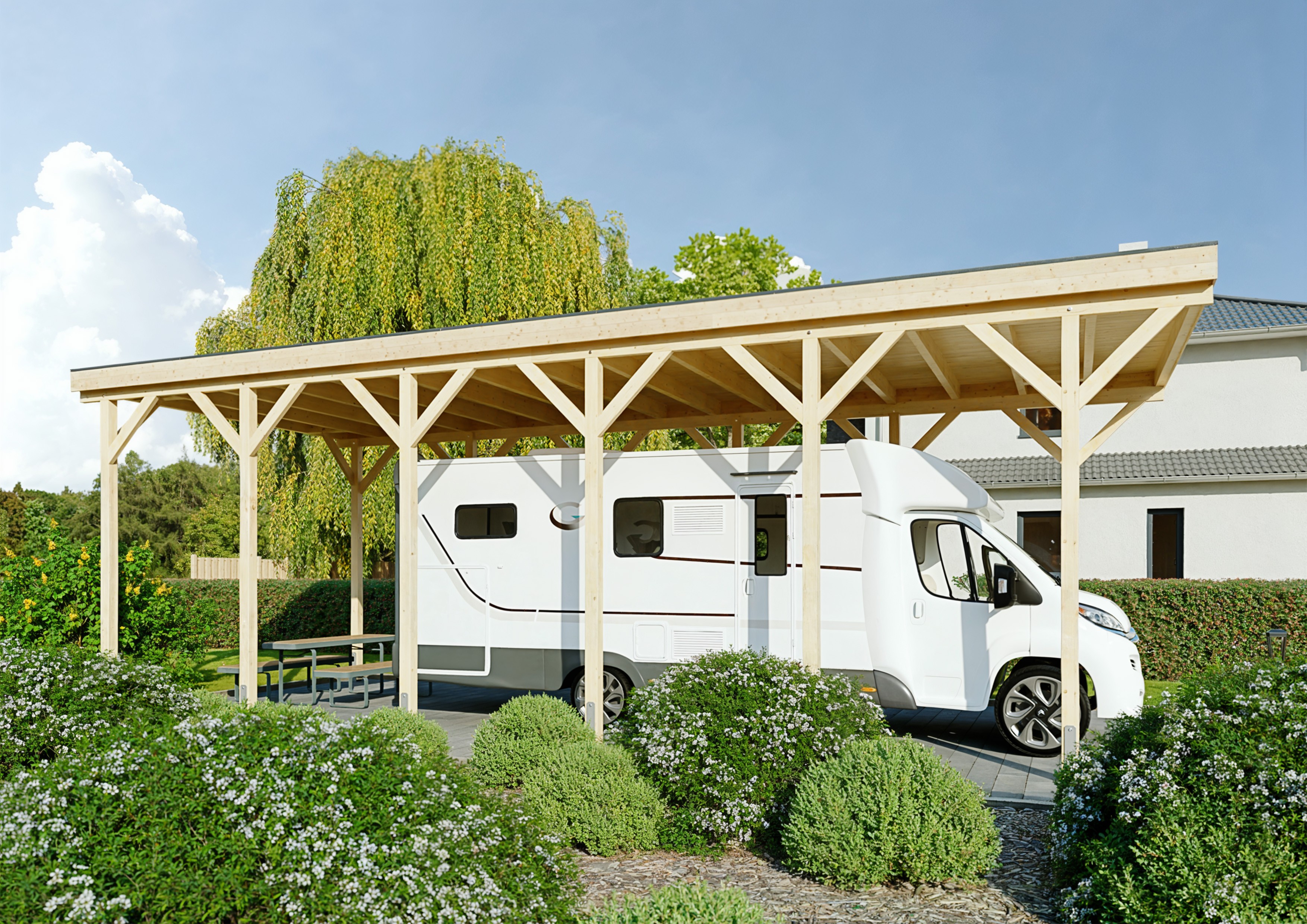 Wohnmobil-Carport Columbus IV 4,57x11,00 m