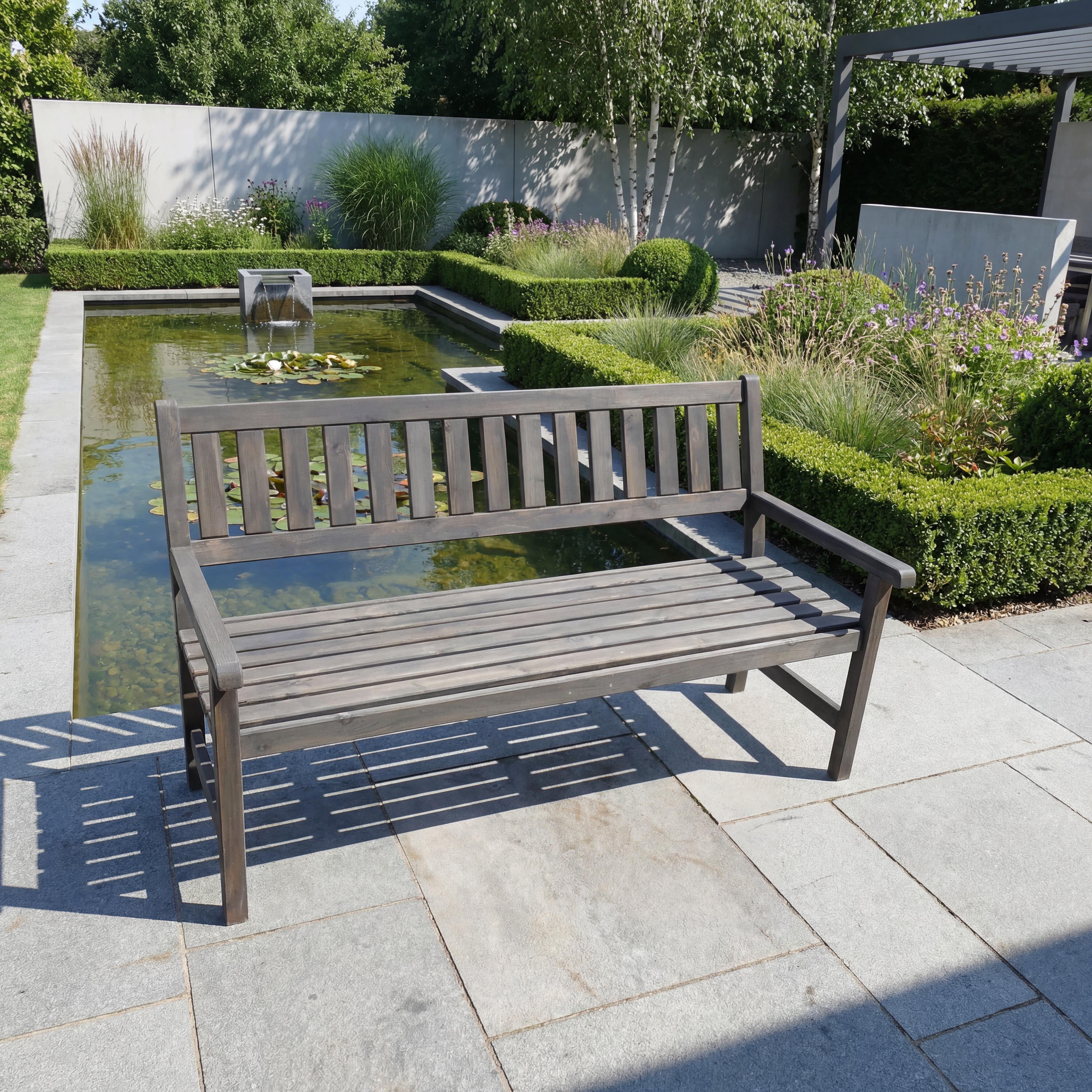 Gartenbank Johanna 154x71x91 cm Kiefer grau