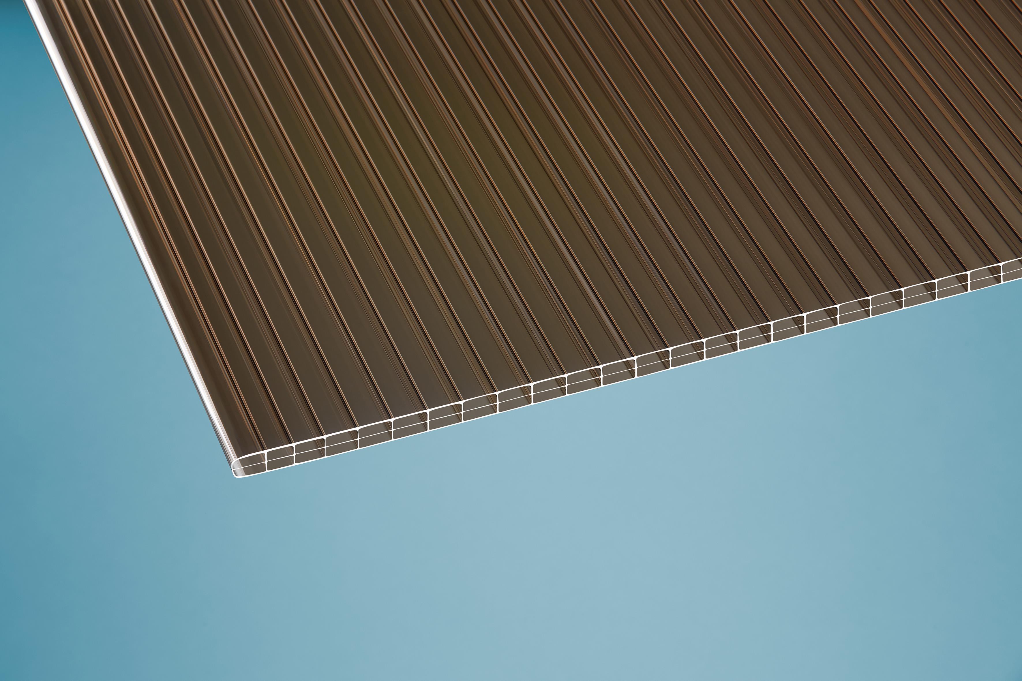 Terrassendach Denver VI 4,09x5,00 m - inklusiv widerstandsfähigem Polycarbonat bronce