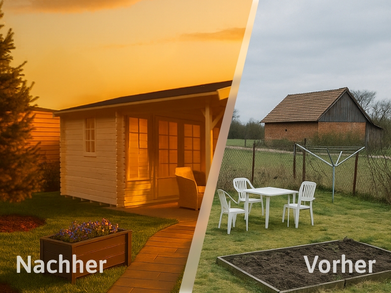 Before-After V2 - Gartenhaus Portland - Thumbnail