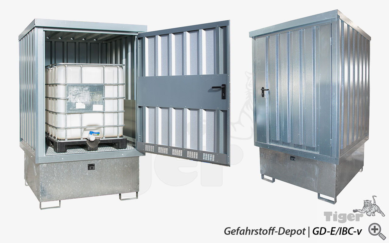 gefahrstoff-depot-gd-e-ibc-v Typ GD-E/IBC-v