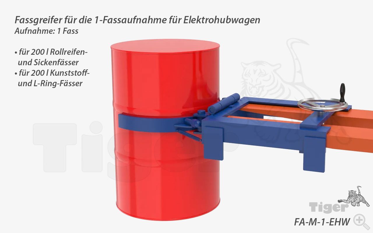 Stapler-Fassgreifer-FA-M-1-EHW Typ FA-M-1-EHW