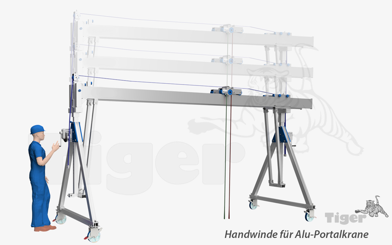 handseilwinde-alu-portalkran Typ APK-HW
