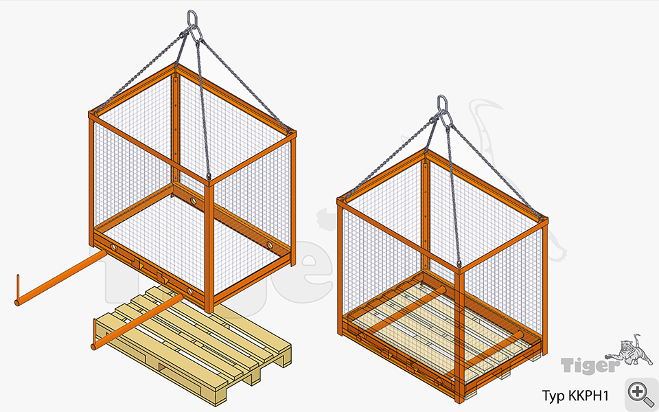 palettenheber-krankorb-kkph1 Typ KKPH1
