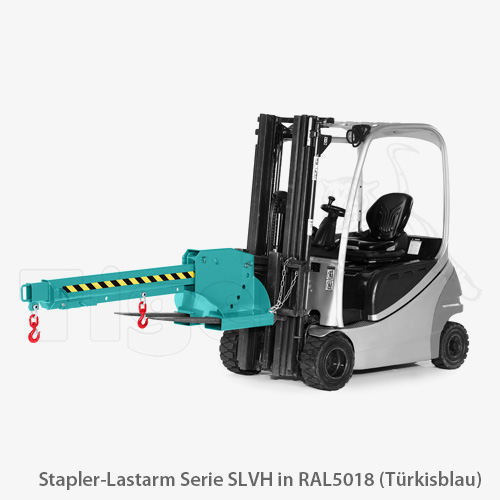 stapler-teleskoplader-lastarm-slvh-in-tuerkisblau